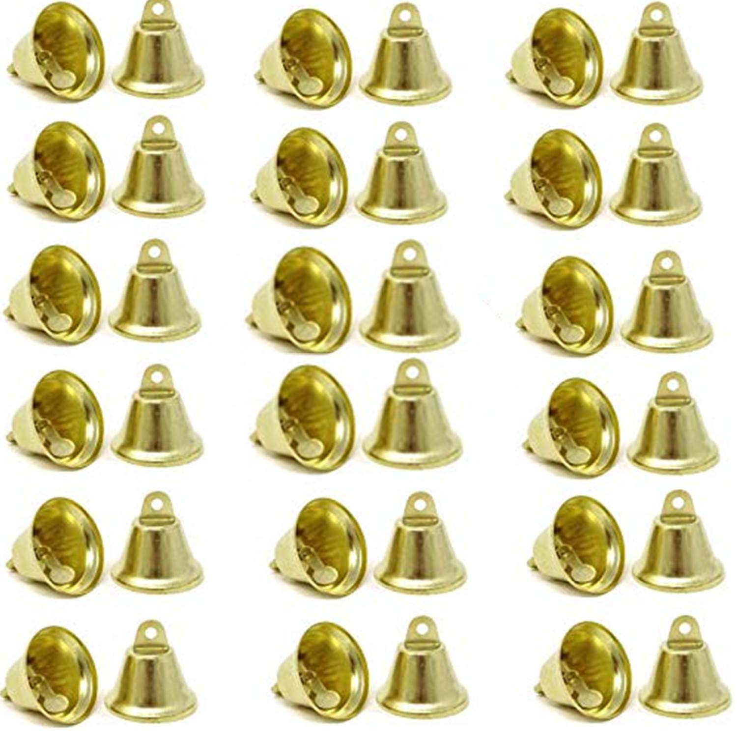 uxcell Jingle Bells, 1/4 100pcs Small Craft Bells for DIY Holiday  Decoration, Musical Party, Home, Festival, Wedding, Gold Tone