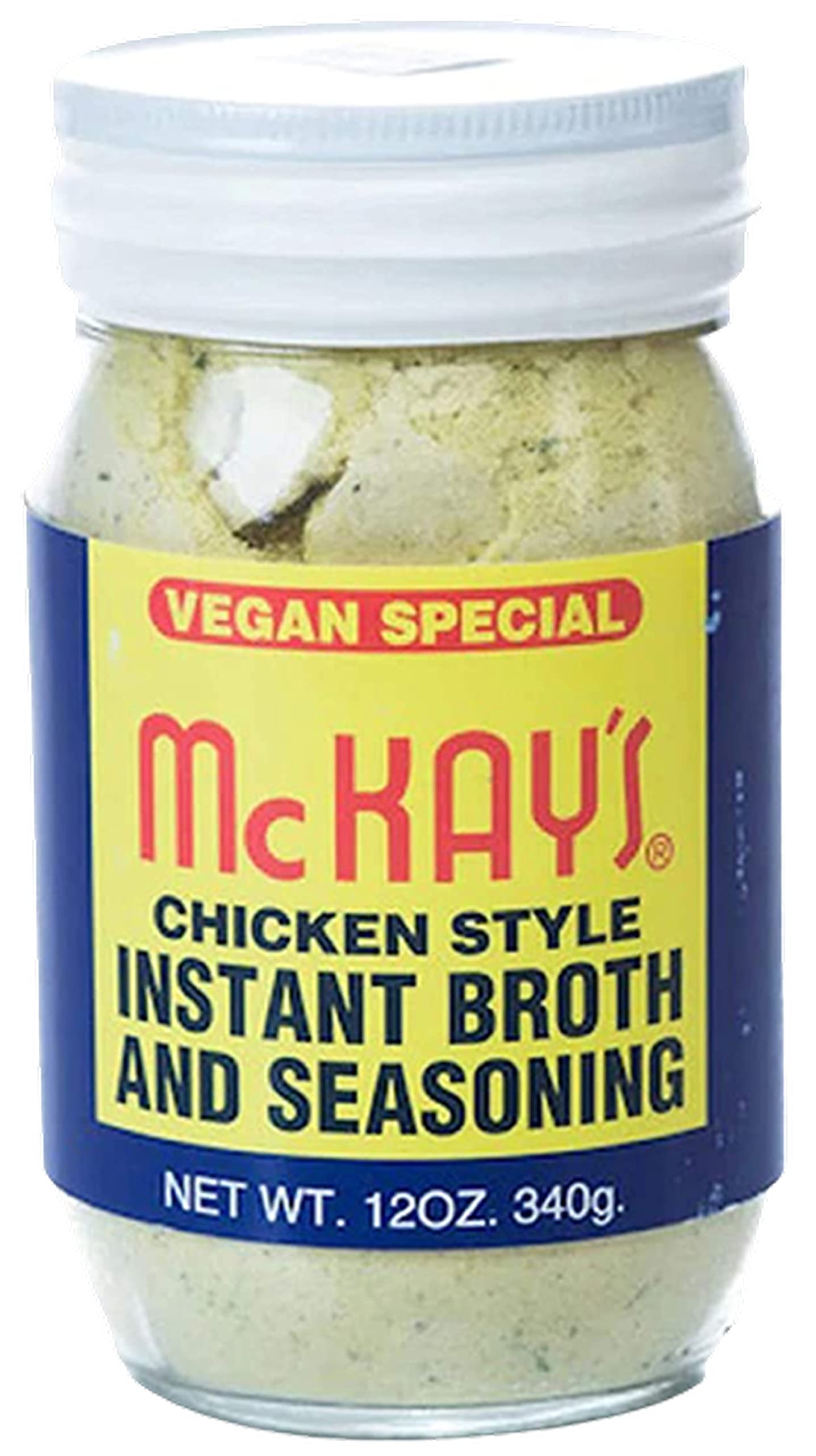 McKay's Chicken Style Instant Broth & Seasoning, Vegan, 1 Case of 12 oz. Bottles