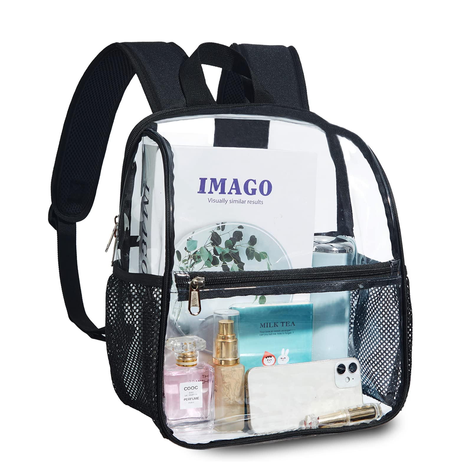 Edraco Clear Tote Bag, 2-Pack Stadium Approved Hologram Clear Bag, Great  for Sports Games, Work, Security Travel, Stadium Venues or Concert, 12X  12X