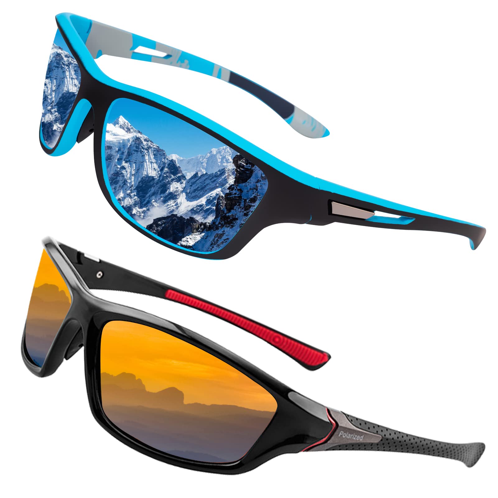 SARA Male Sun Glasses Fashion Sports Polarized Sunglasses For Men Women  UV400 Driving Fishing Shades Lenses Outdoor Eyewear 