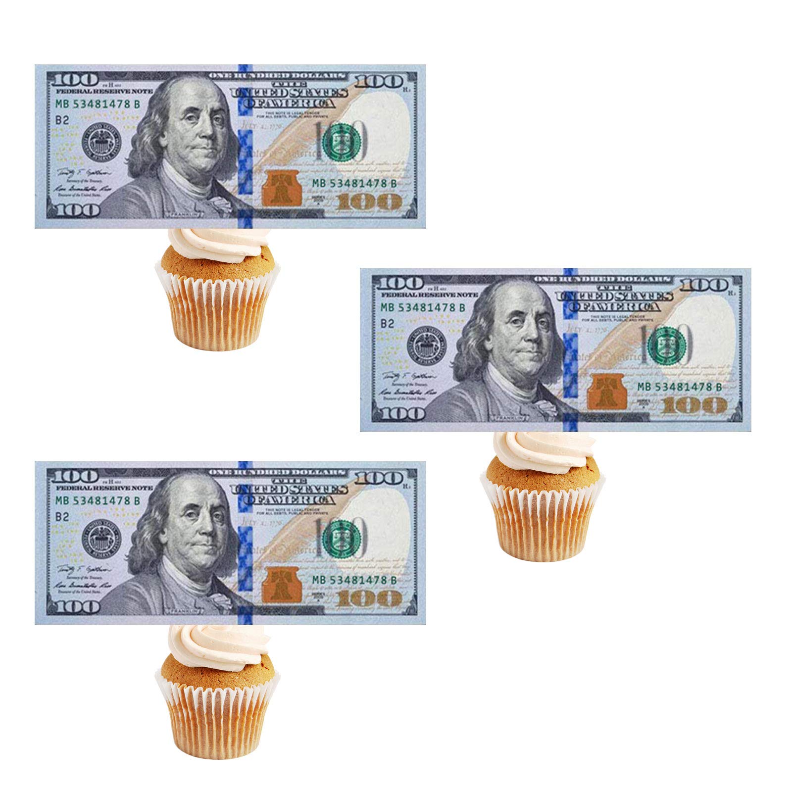 Edible Money - Money Cake Topper Cupcake Topper 