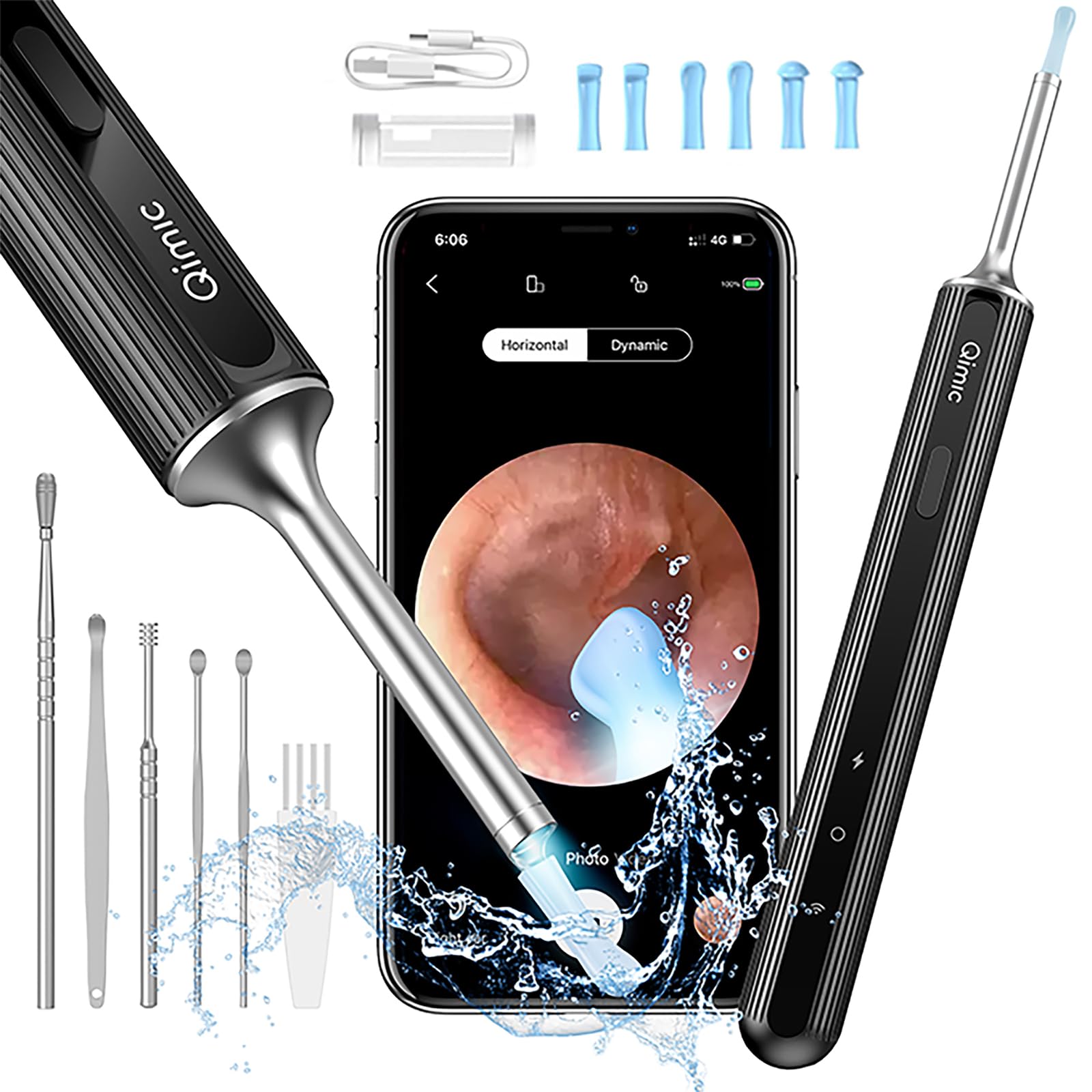 Qimic Ear Wax Remover 1080P FHD Wireless Ear Wax Removal Kit WiFi Ear