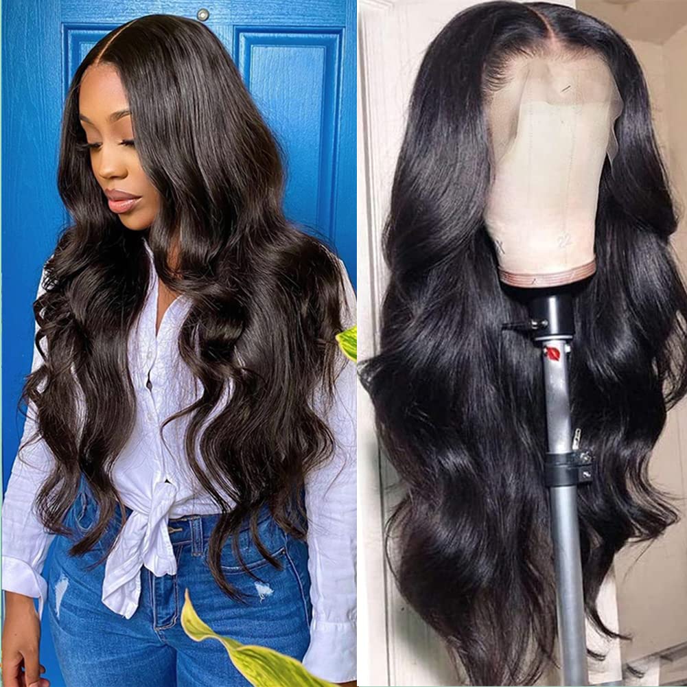 Flwing Body Wave Lace Front Wigs Human Hair 13x4 Frontal Wig for Women ...