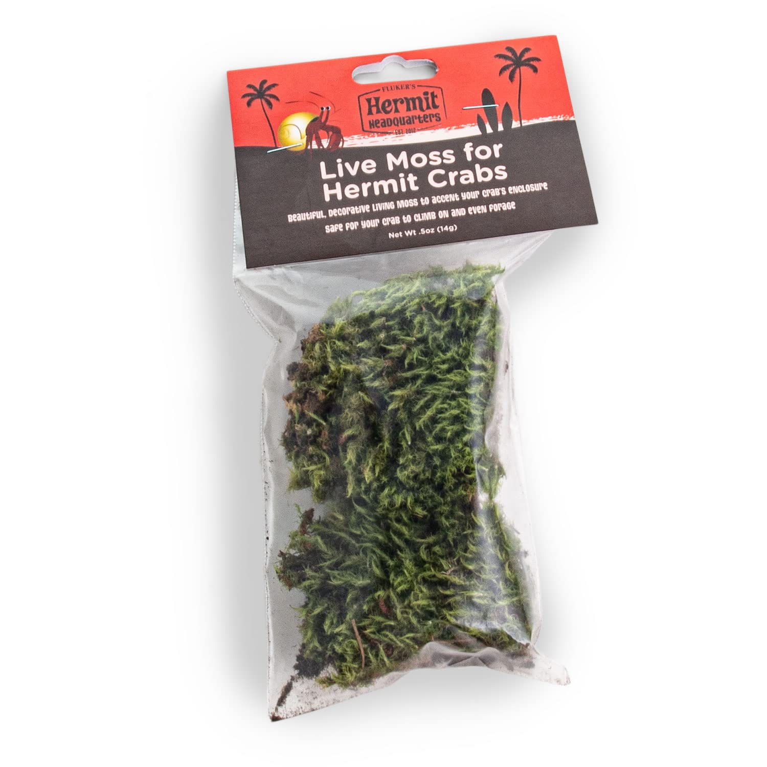 Fluker's Live Moss for Hermit Crabs 0.7oz Green