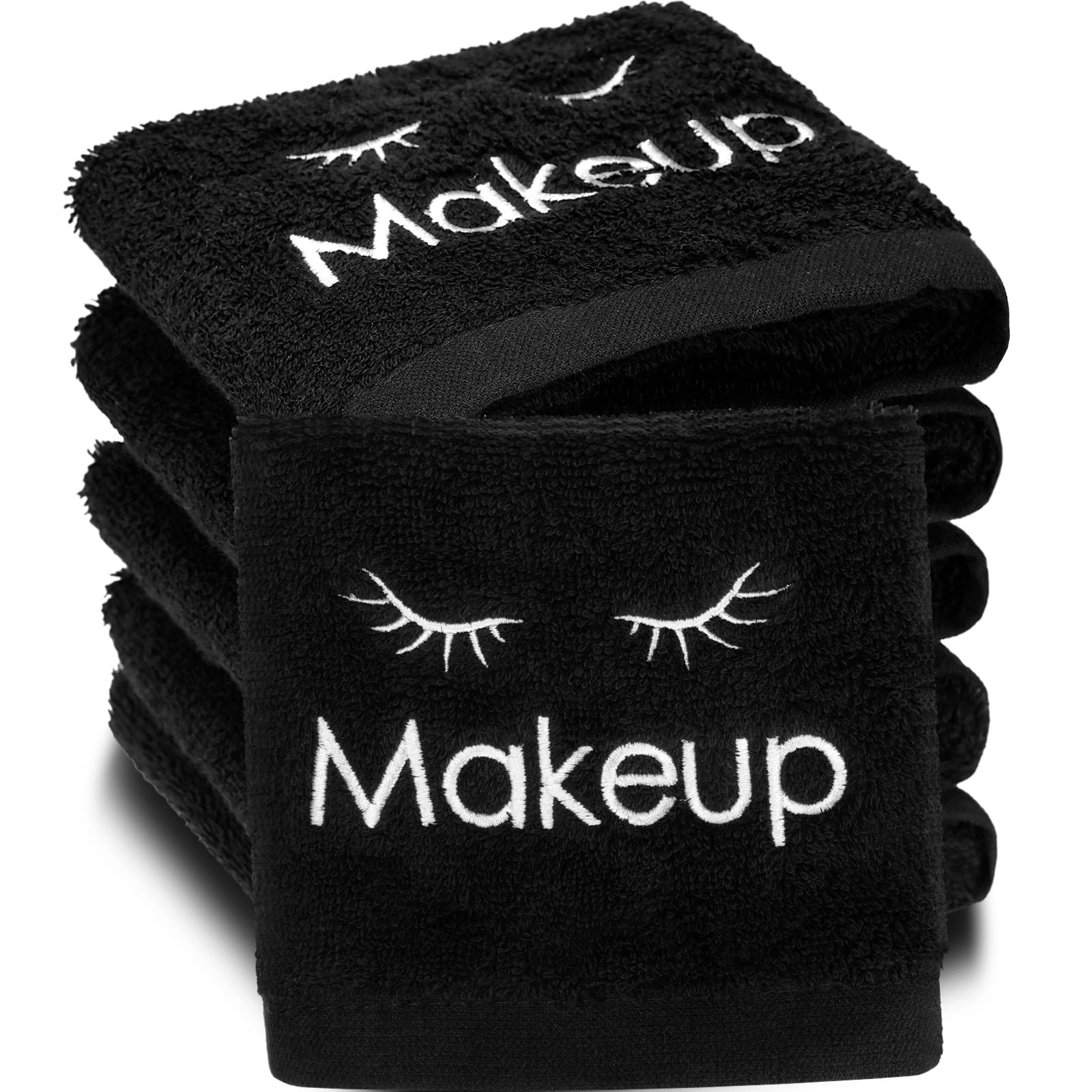 Black Makeup Wash Cloths - 13 x 13