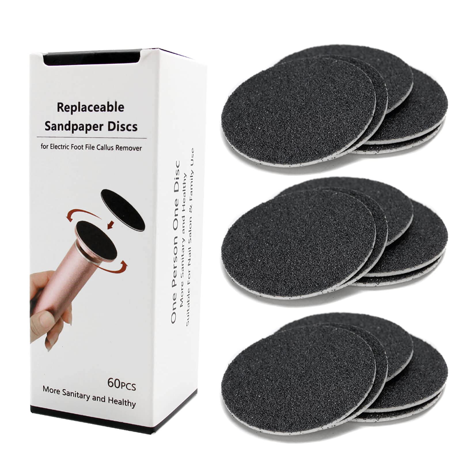 Electric Foot Callus Remover With 60pcs Replacement Sandpaper