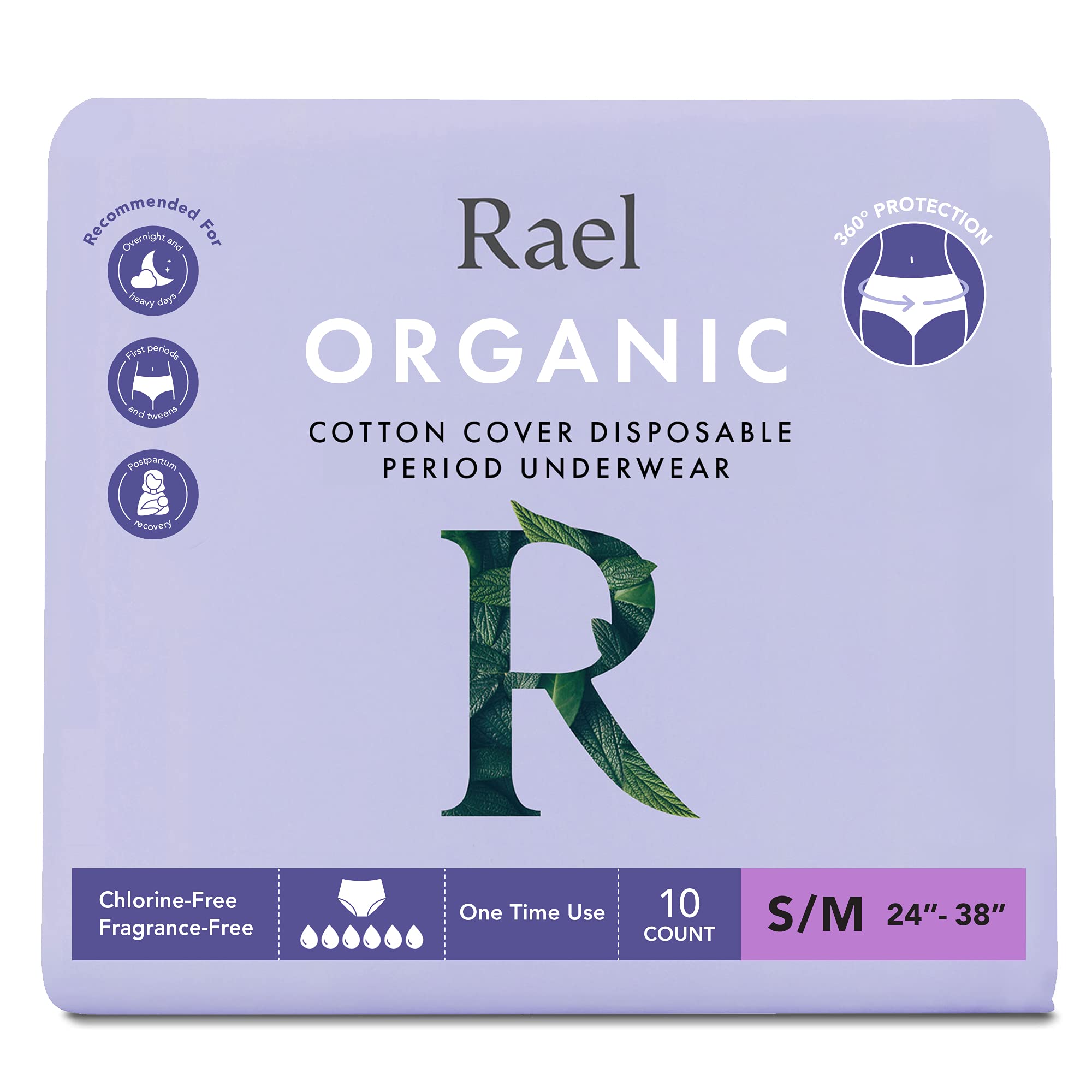 Rael Organic Cotton Cover Regular Menstrual Fragrance Free Pads