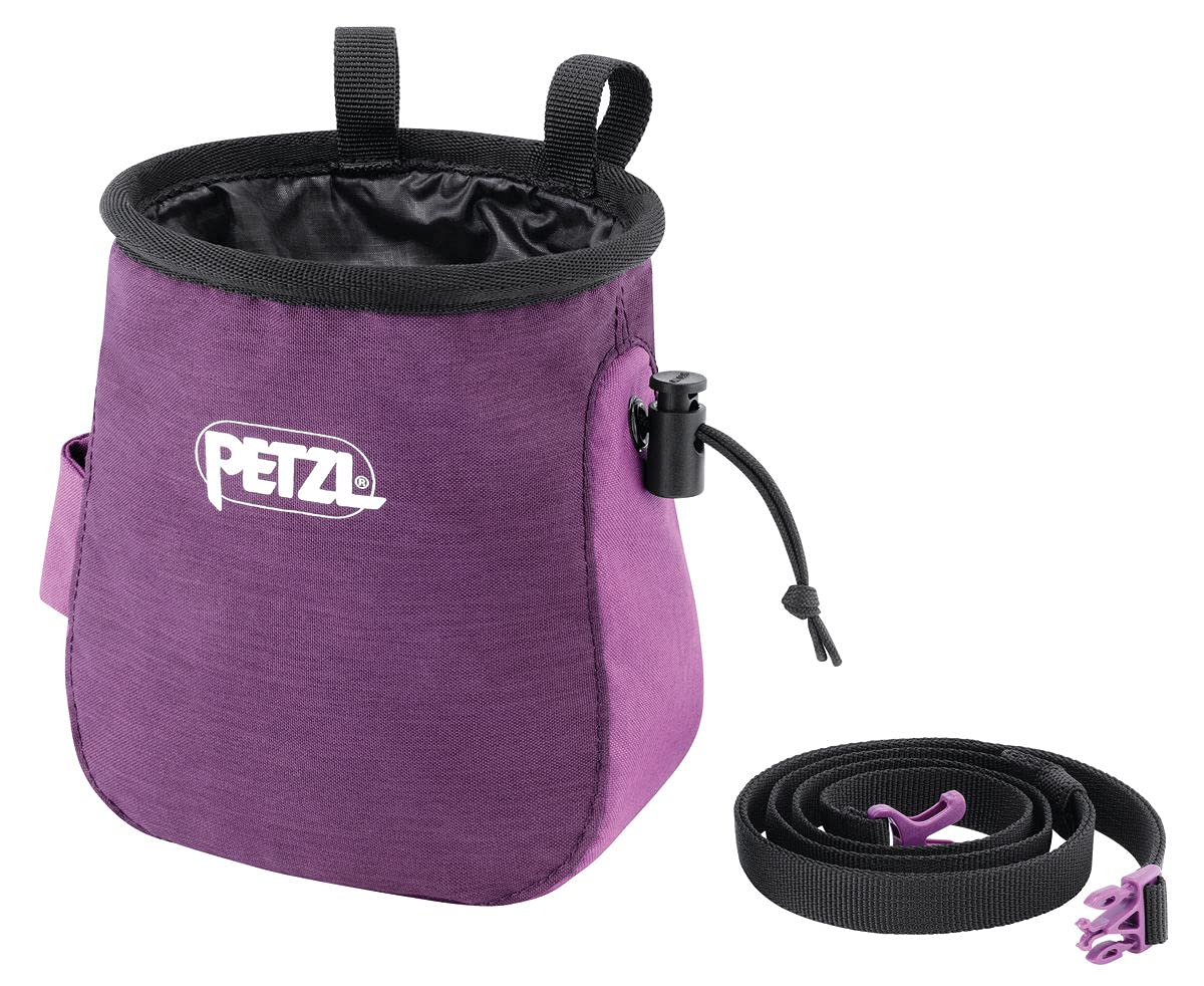 PETZL Saka Large Chalk Bag Ergonomic Shape One Size Violet