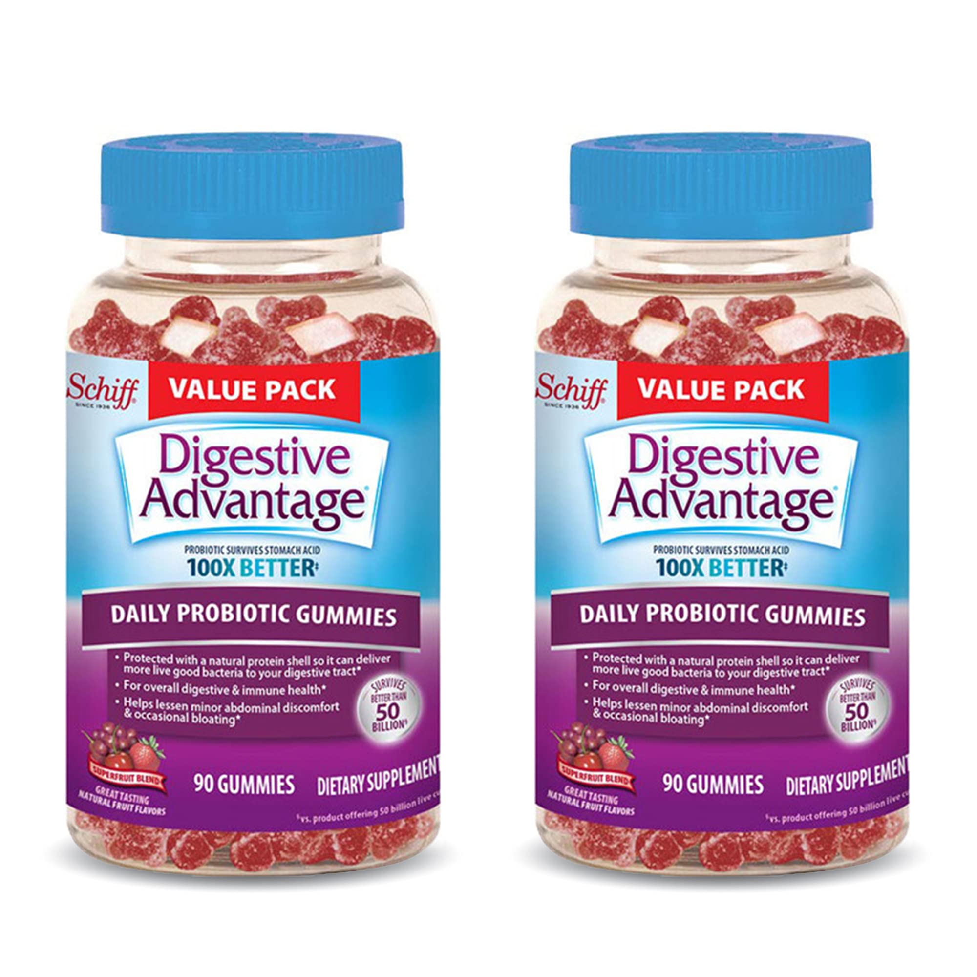 Digestive Advantage Superfruit Blend Probiotic Gummies - Survives ...