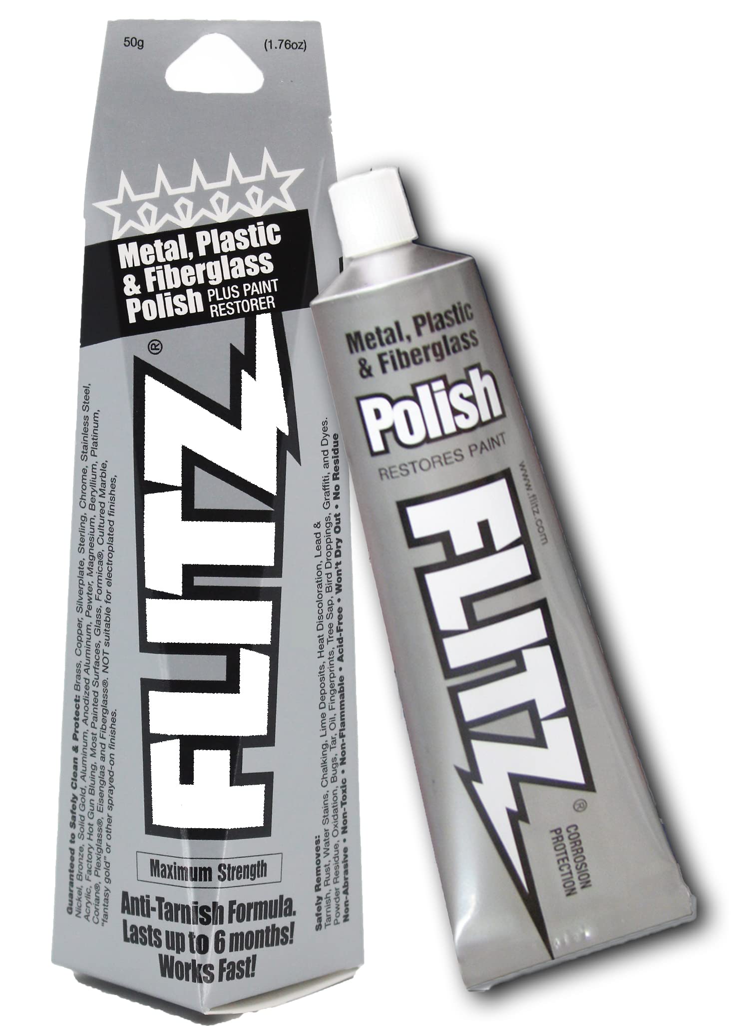Flitz Multi-Purpose Polish and Cleaner Paste for Metal, Plastic, Fiberglass, Aluminum, Jewelry, Sterling Silver: Great for Headlight Restoration +