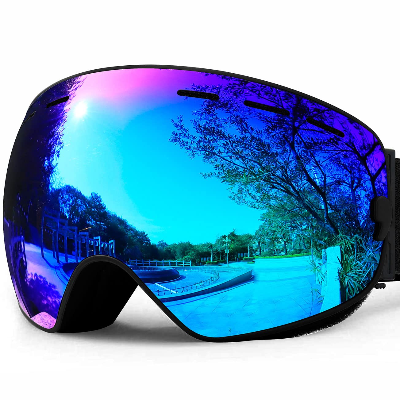 SPOSUNE Ski Goggles Over Glasses - Snow/Snowboard Goggle for Men
