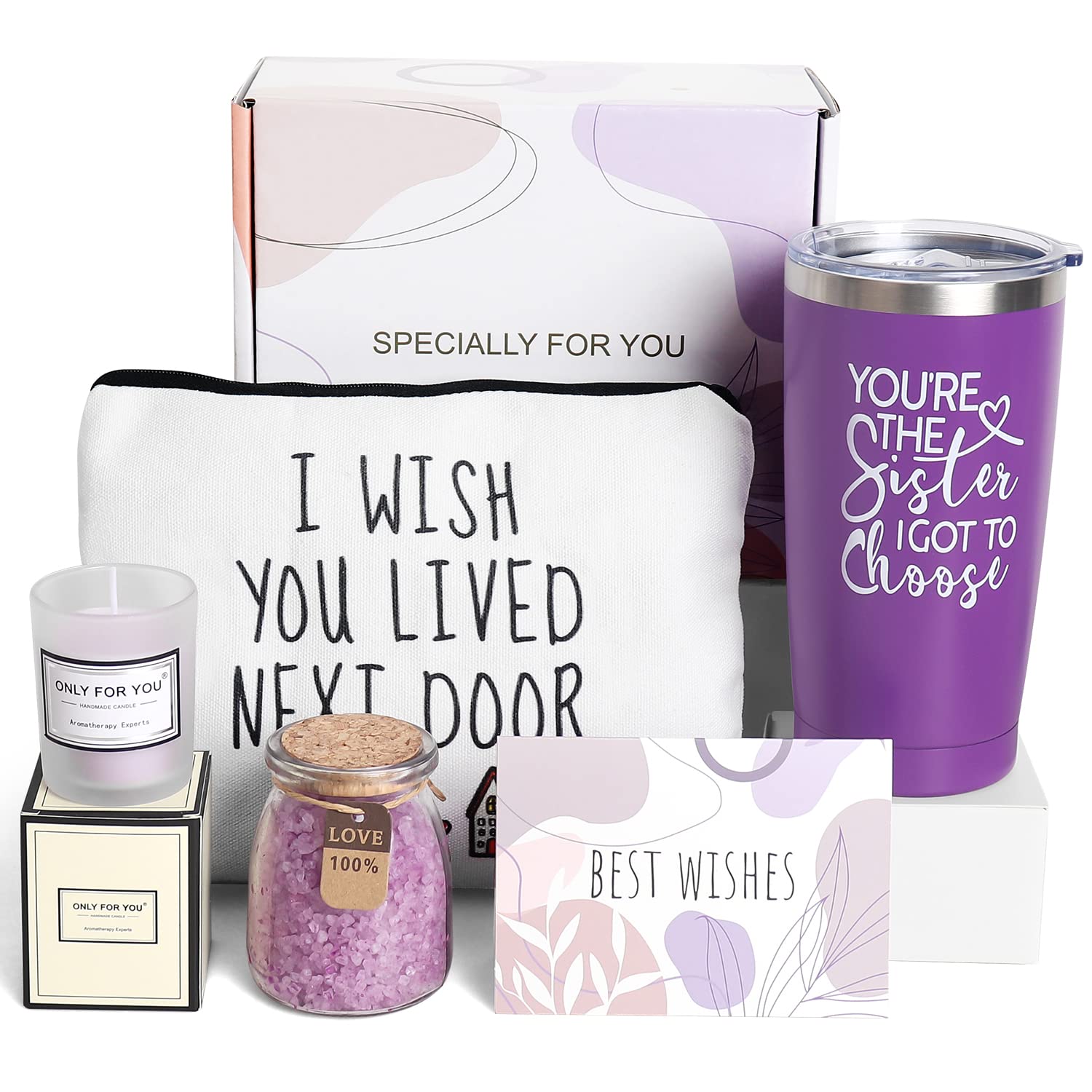 MEIGBFR Birthday Gifts for Women Birthday Gift Basket for Friend Female  Relaxing Gifts for Mom Sister Wife Relaxation Gifts for Women Lavender  Birthday Gifts Box for Her Purple