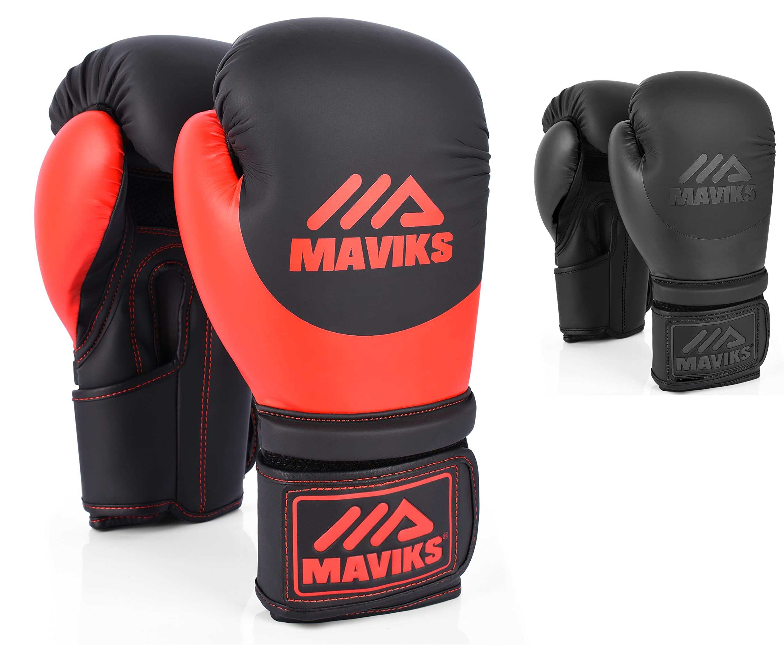MAVIKS Boxing Gloves for Gloves Thai, Training, MMA and Heavy Heavy Sparring, | Men Punching Red Bag Women Non-Toxic oz Gloves Training Mitts Muay Bag | Workout for 16