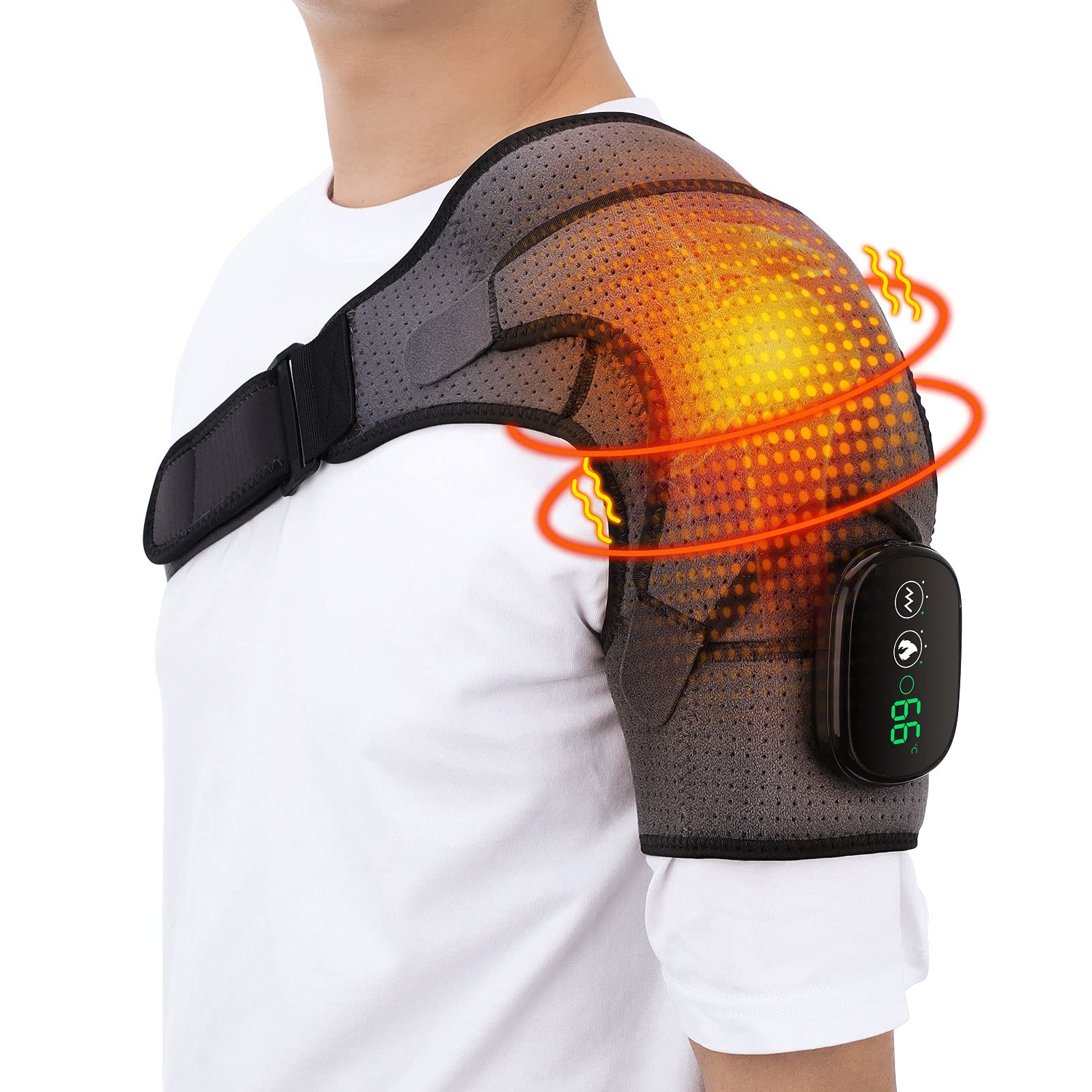 Infrared Heat Therapy System Electric Heating Belt Adjustable Heated  Shoulder Wrap - China Recovery Support, Shoulder Heating Pad