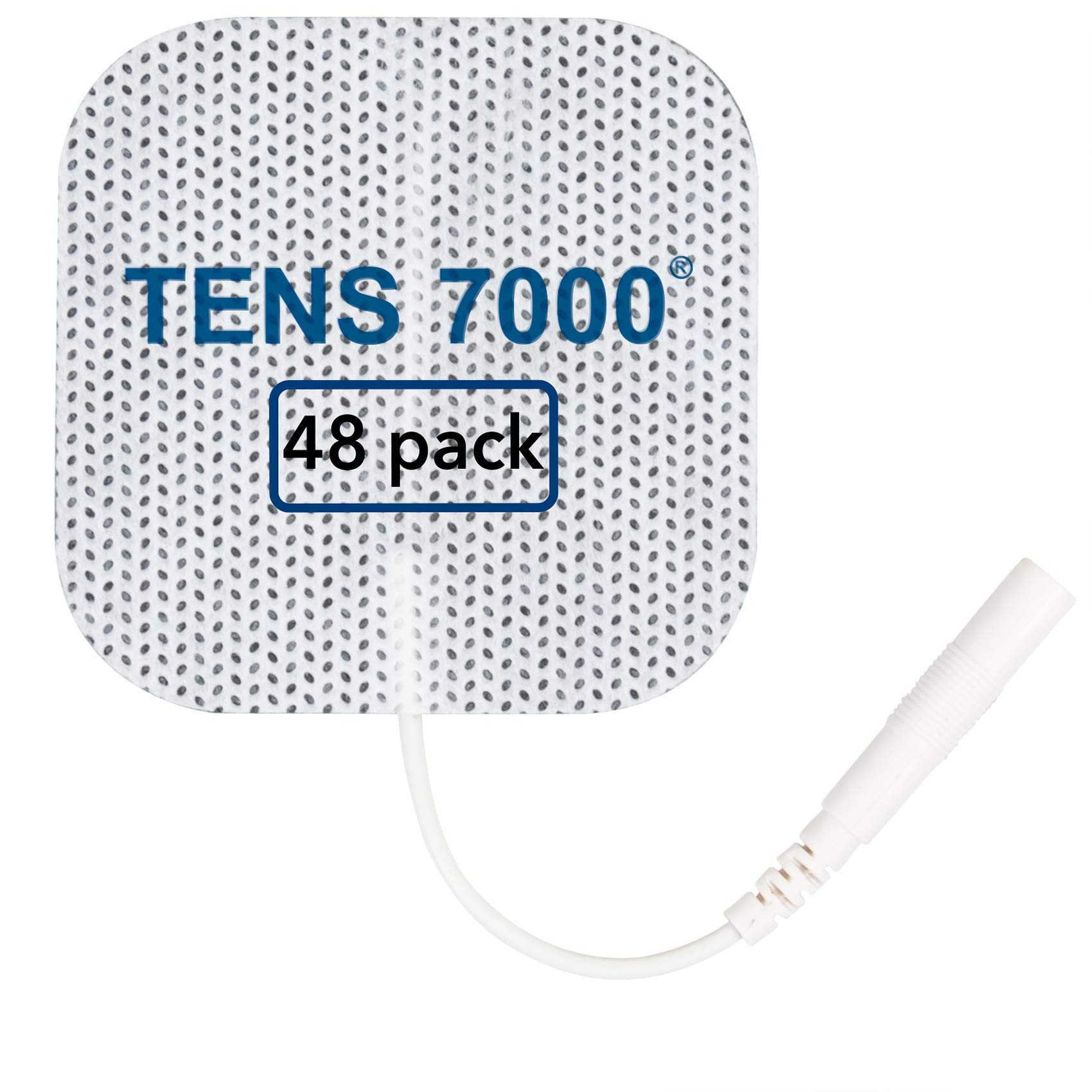 TENS 7000 Official TENS Unit Electrode Pads - 48 Pack, Premium Quality OTC  TENS Unit Replacement Pads, 2 X 2 - TENS Unit Pads Compatible with Most