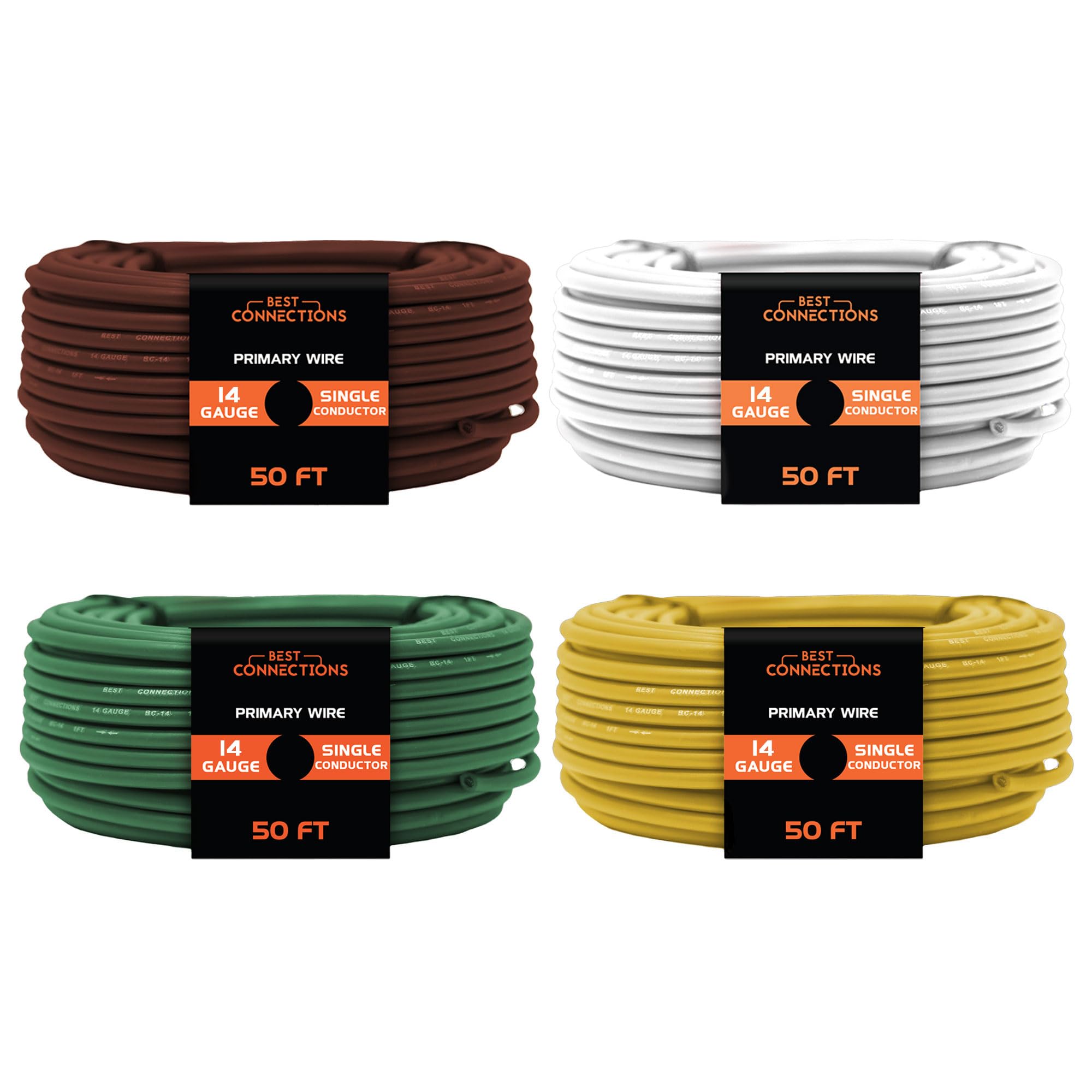 18 Gauge 100 Feet Automotive Primary Remote Power Ground Hook Up Wire 6  colors - Best Connections