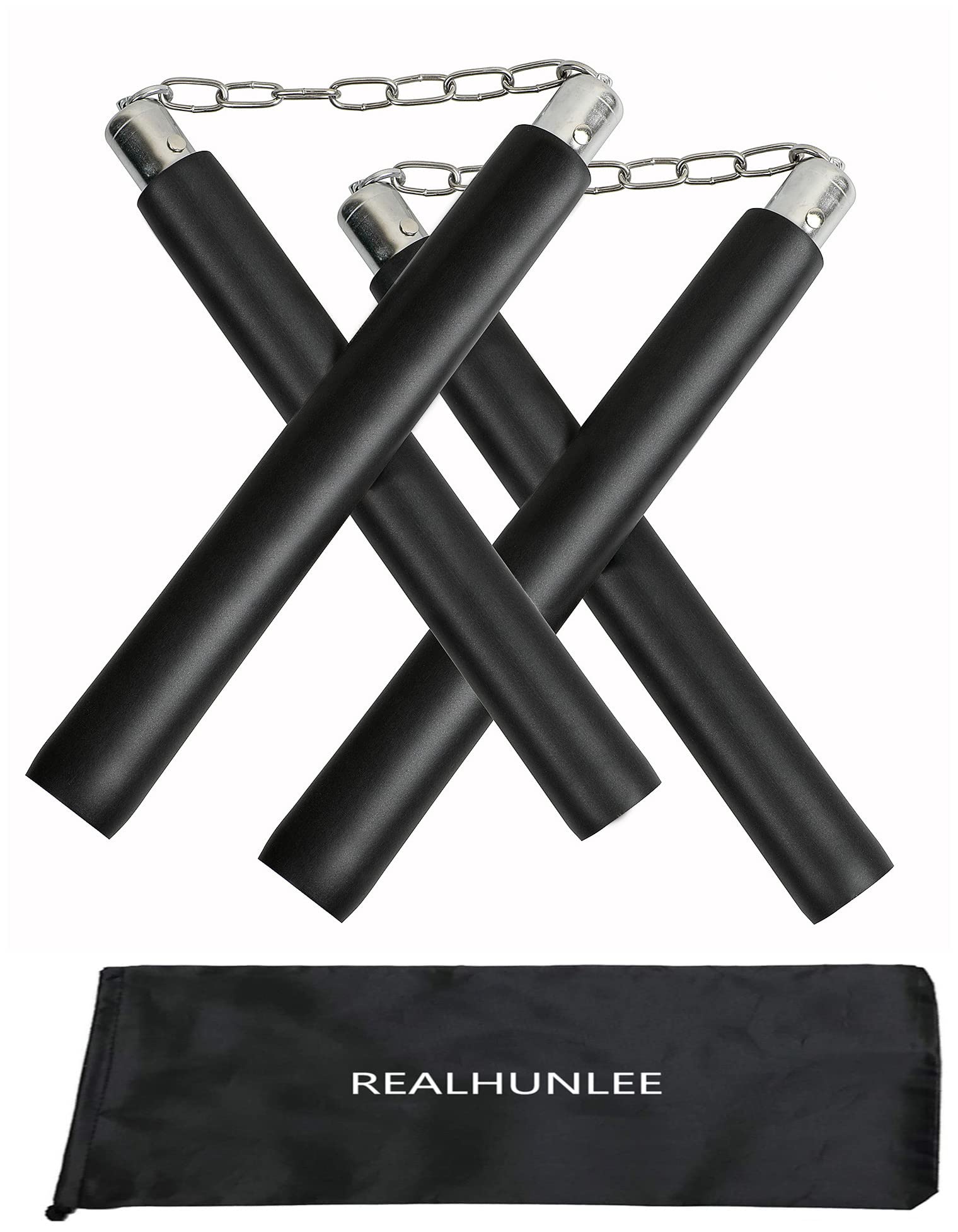 REALHUNLEE Nunchucks Safe Foam Rubber Training Nunchucks Nunchakus for