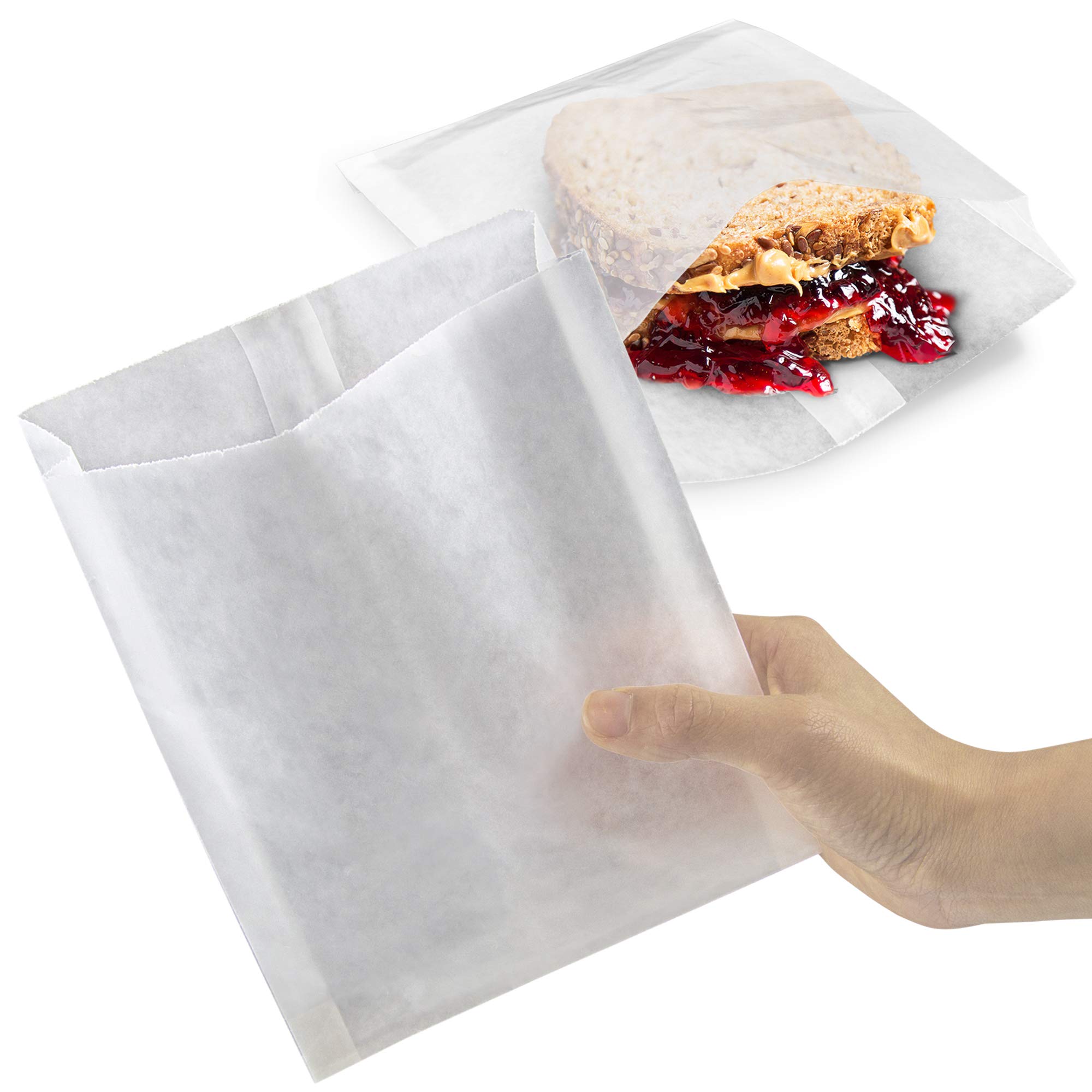 Stock Your Home White Wax Paper Disposable Sandwich Bags - 200