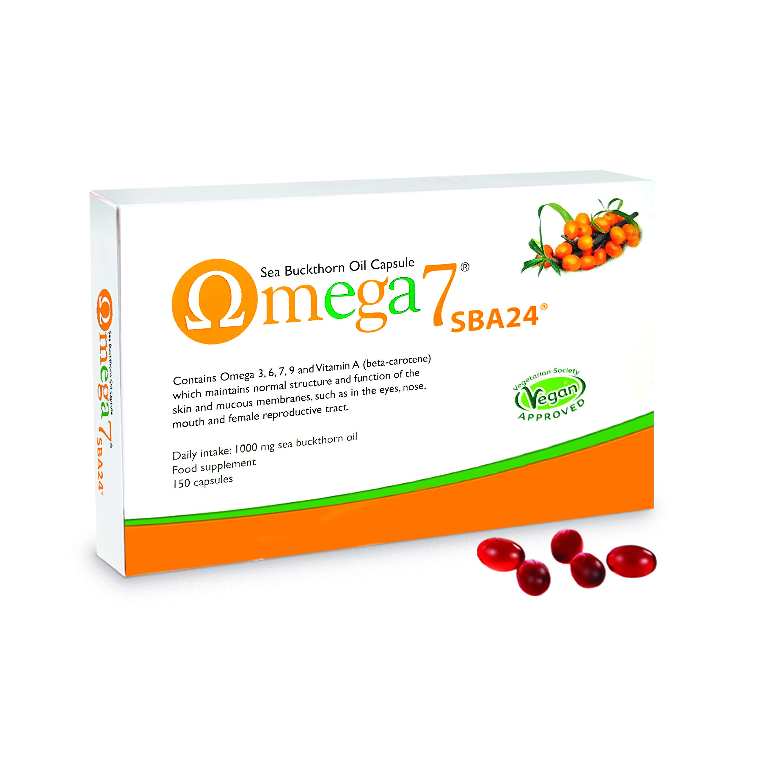 Omega 7 Sea Buckthorn Oil 150 Capsules 150 Count Pack of 1