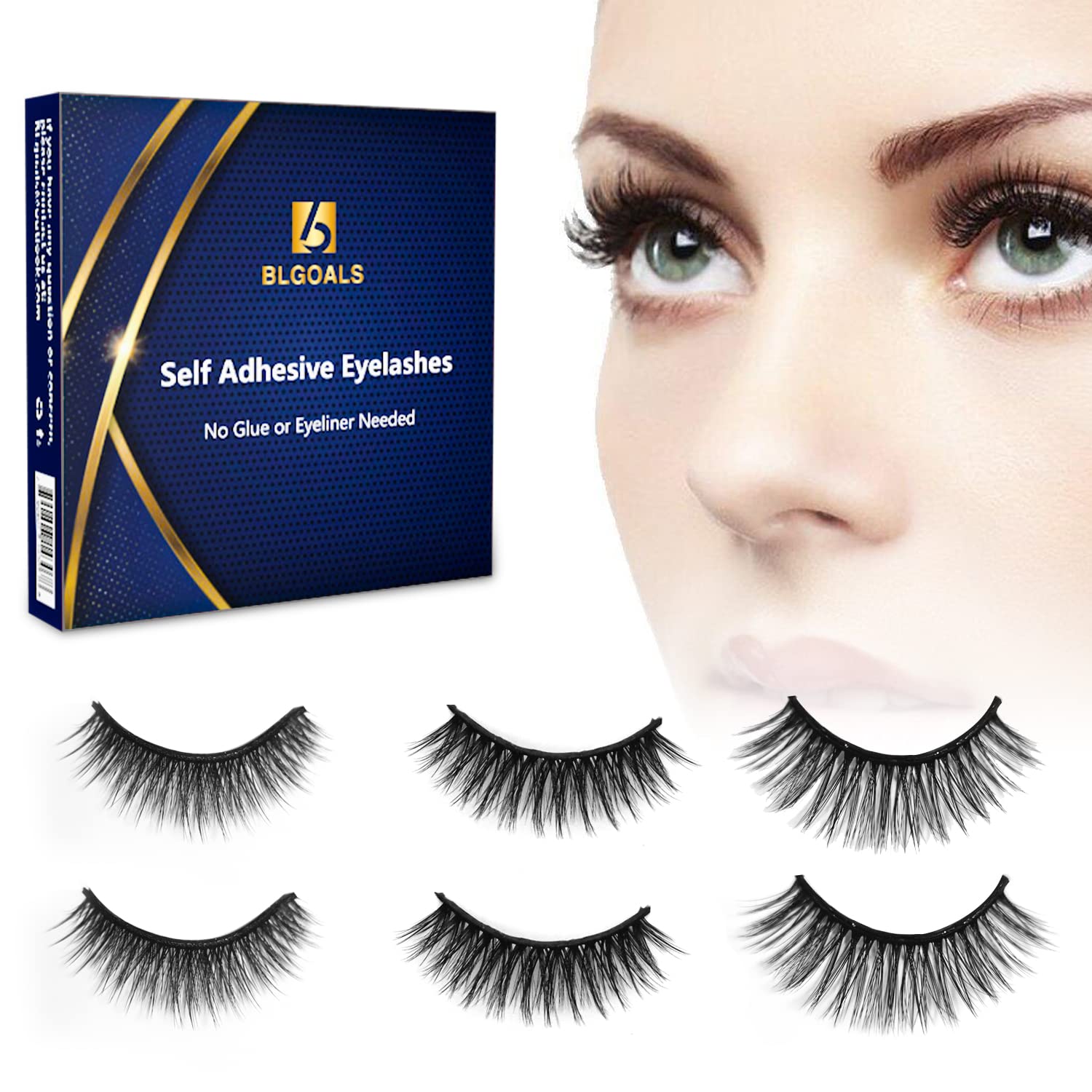  Miss Actually Eye Lash, Icerostma Eyelashes,Reusable Adhesive  Miss Actually Eye Lash,Reusable Self Adhesive Eyelashes,False Eyelashes  Reusable Self-Adhesive Strip Lashes No Glue (3pairs, Thick01) : Beauty &  Personal Care