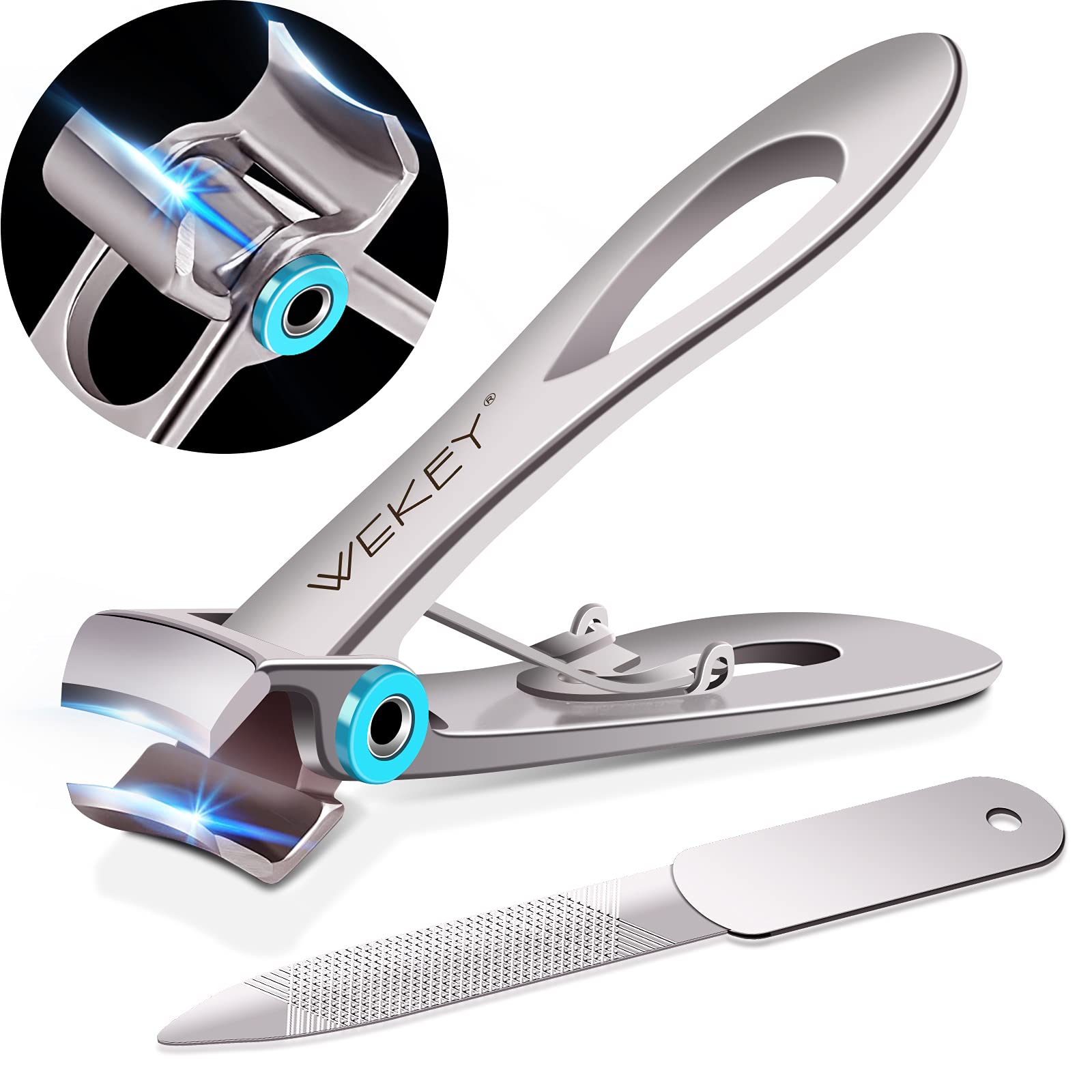 Toe Nail Clippers Adult - Nail Clippers for Thick Nails with Oversized Wide  Jaw Opening 15mm,Heavy Duty Toe Nail Clippers, Men and Seniors - by WEKEY
