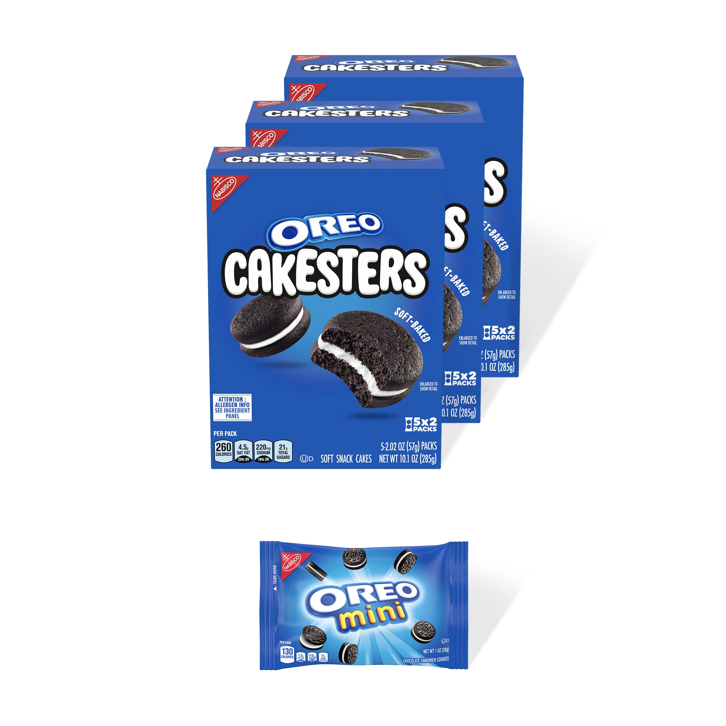 Oreo Cakesters Soft Snack Cakes 15 Total Packs With Bonus Mini Cookie Pack