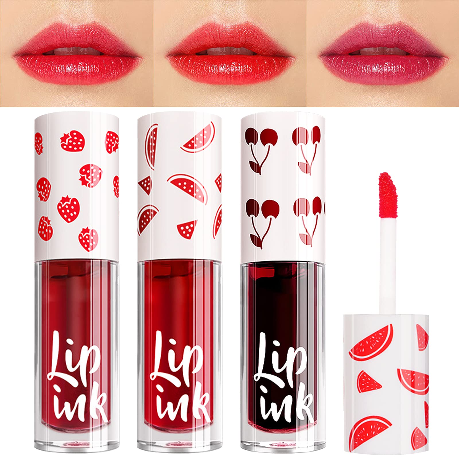 Erinde 3 Colors Lip Tint Stain Set Velvet Lip Tint Watery Lip Stain ...