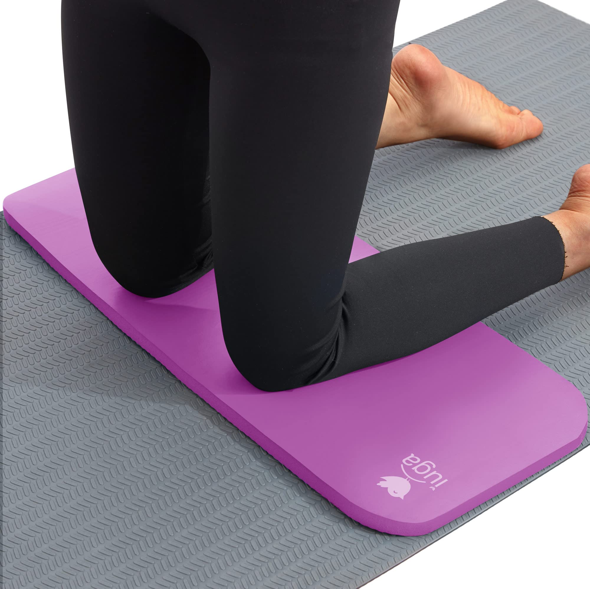 IUGA Yoga Knee Pads Cushion Non-Slip Knee Mat for Elbows Wrist Pain in Yoga  Planks Floor Exercises Portable Extra-thick Cushioning 24''x9''x0.6'' Purple