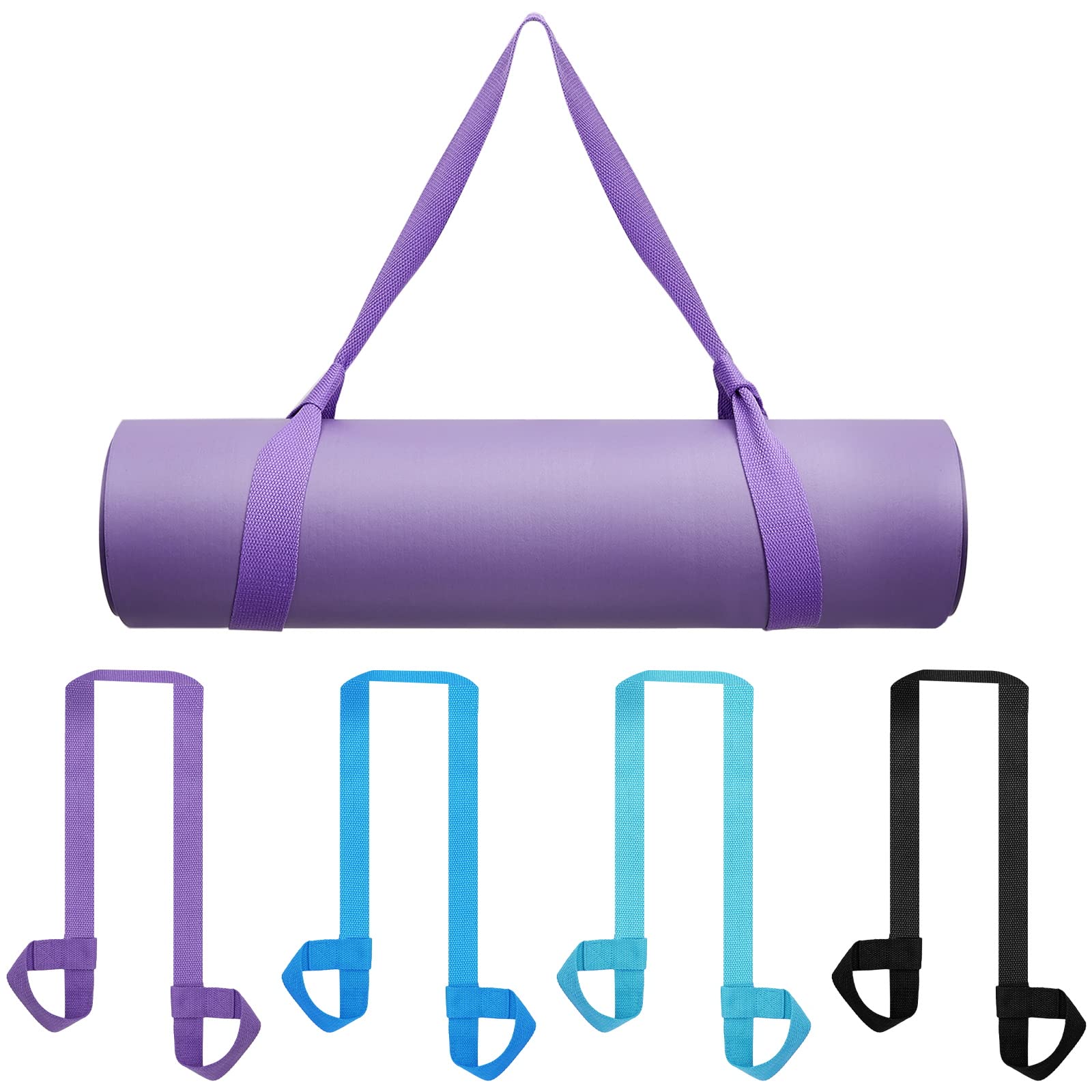 4 Pcs Yoga Mat Straps for Carrying Yoga Mat Holder Adjustable Thick Yoga  Mat Carrier Exercise Yoga Mat Sling Cotton Workout Stretching Band for  Carrying Large Mats Roller Skate