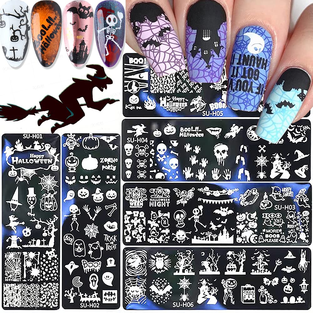 Cheap KADS Halloween Series 11 Designs Nail Art Template Image