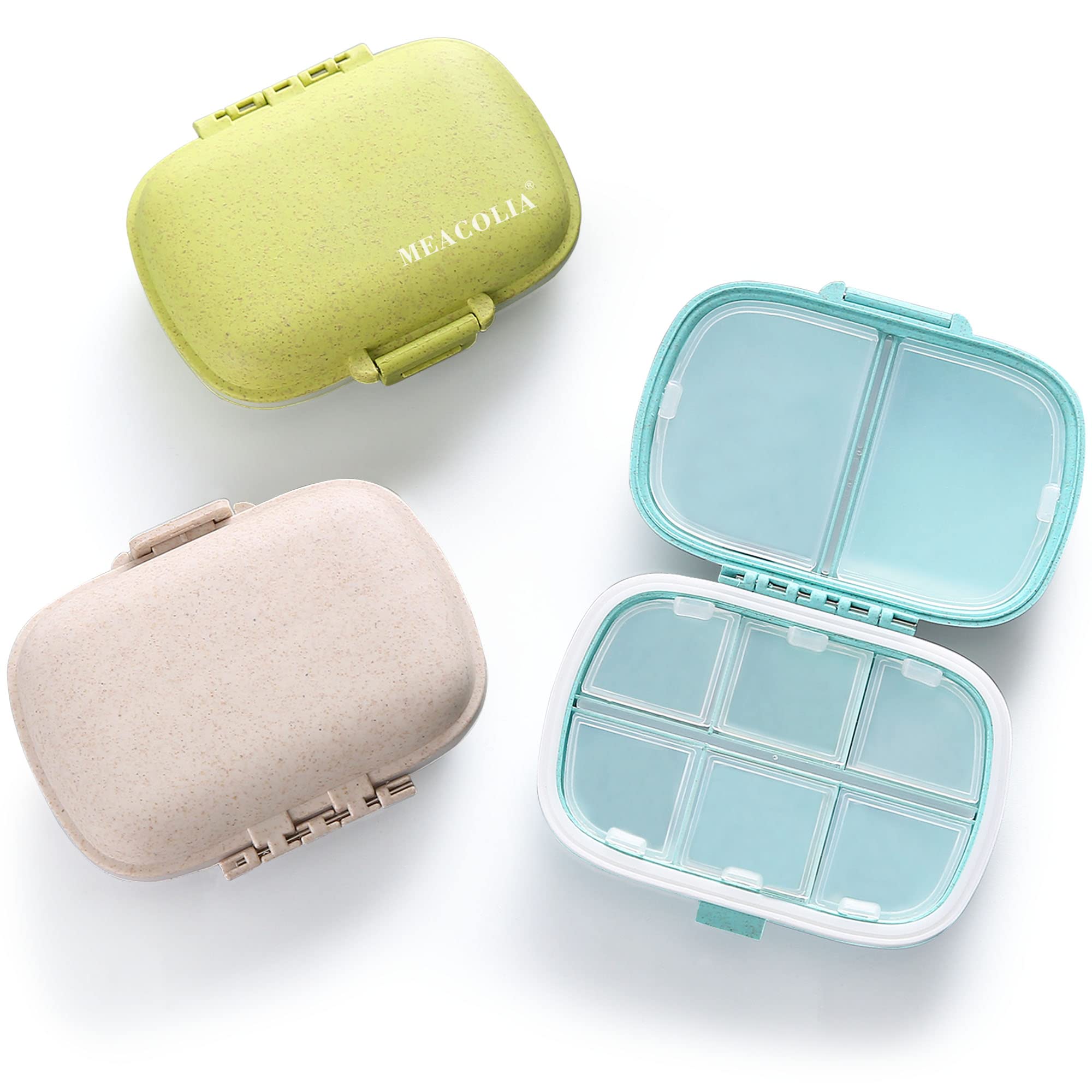 rimpal fashion Pill Case with 7 Compartments,Travel Pill Organizer Moisture  Proof Small Pill Box for Pocket Purse Daily Pill Case Portable Medicine