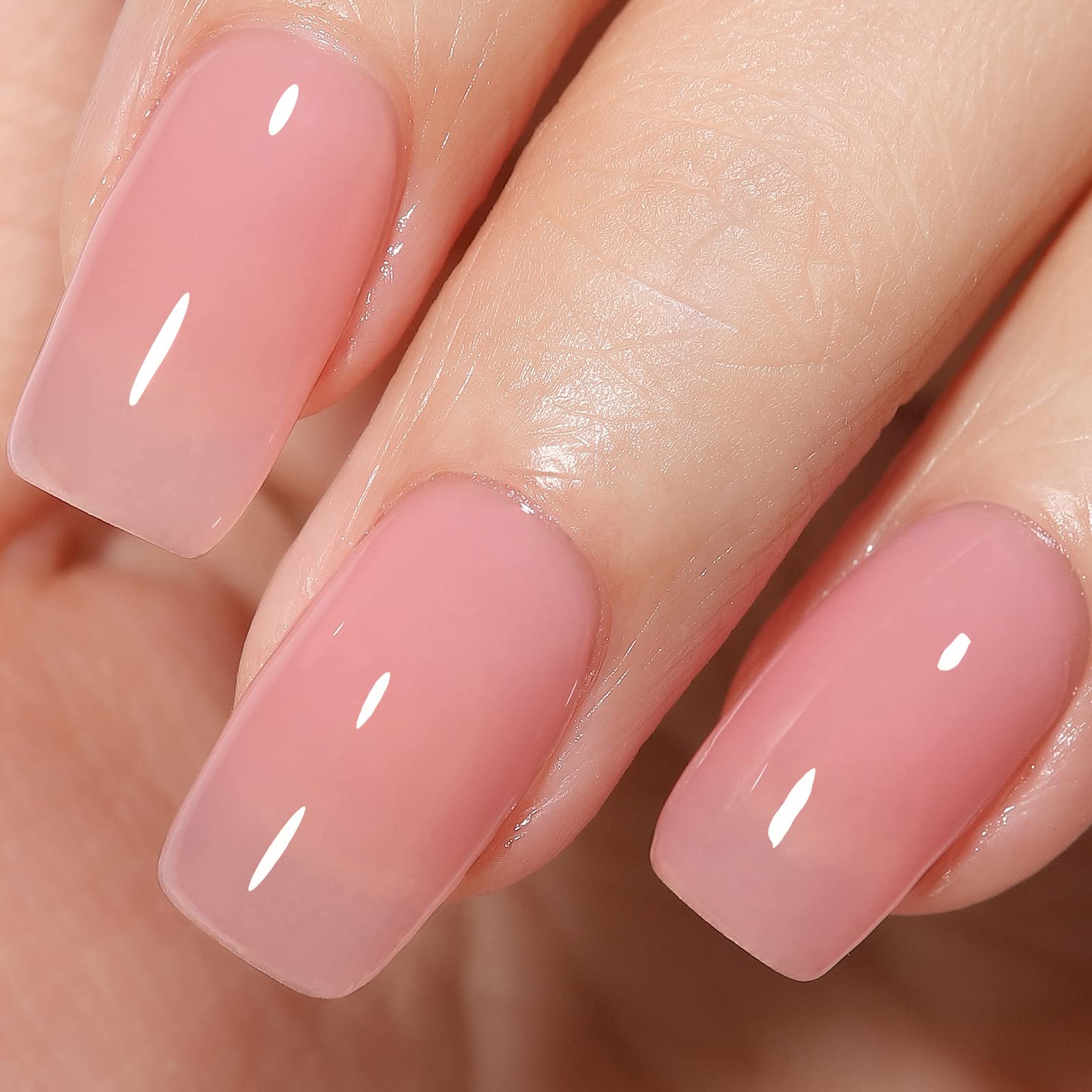 AILLSA Nude Gel Polish - Jelly Gel Nail Polish Sheer Pink