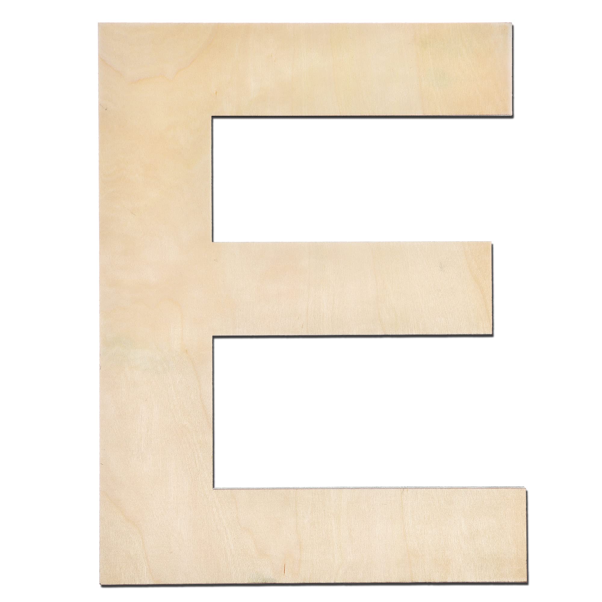 12 Inch Wooden Letter E 1/4 Inch Thick Large Unfinished Wood Letter for  Home Wall Decor DIY Crafts