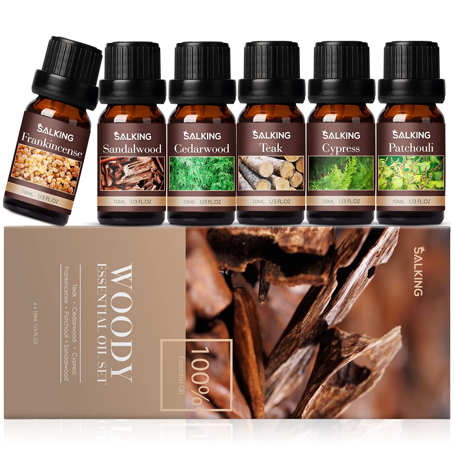 Essential Oils Set for Men, 6x10ml Manly Fragrance Oils for