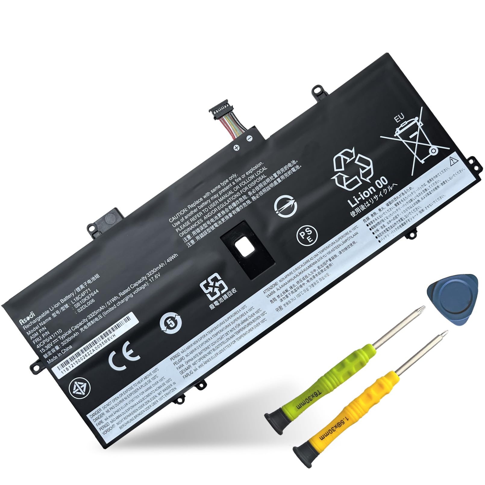 ASODI L18C4P71 02DL006 Laptop Battery Compatible with ThinkPad X1