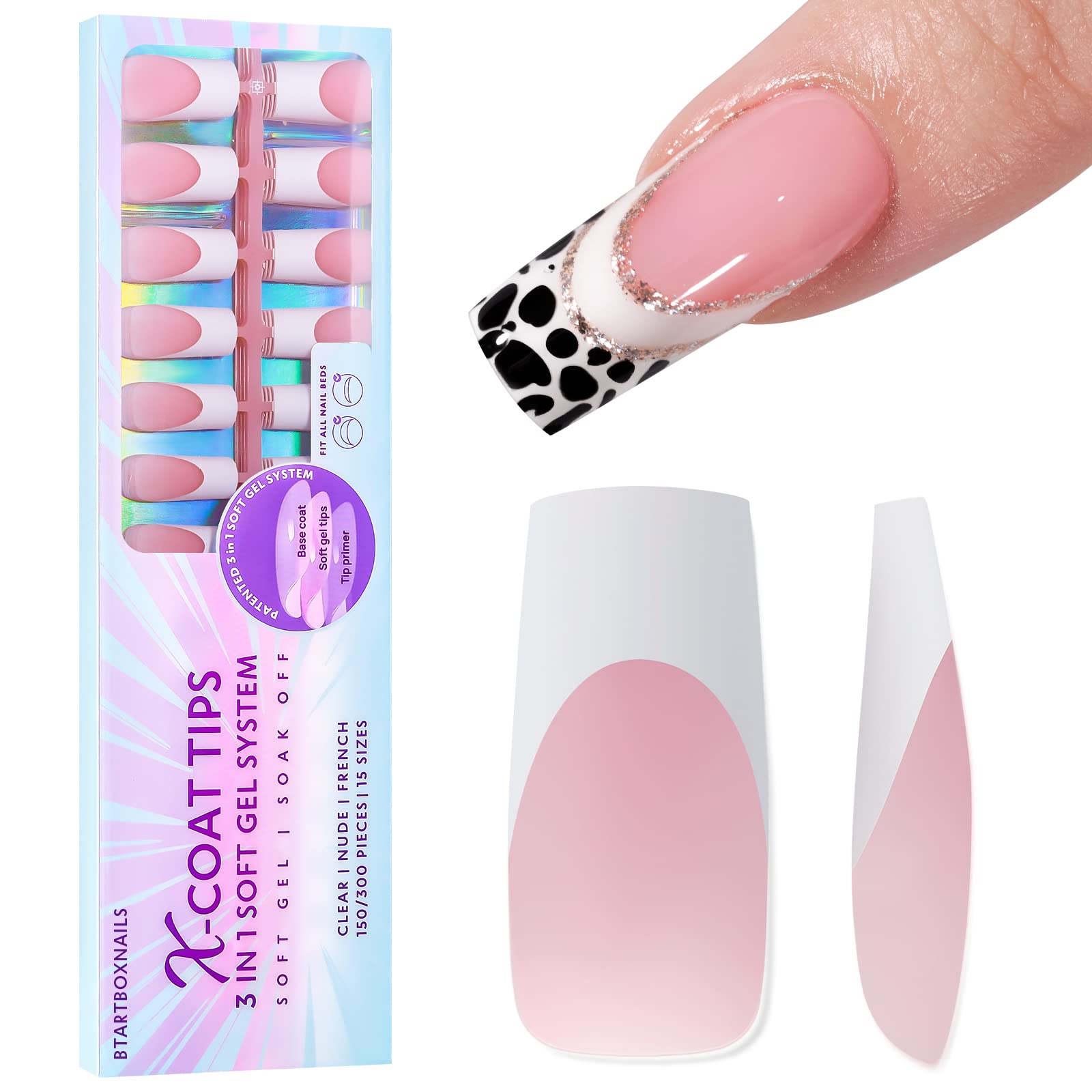 Gel X Tips Nails Extension System Full Cover Pre Shaped Sculpted