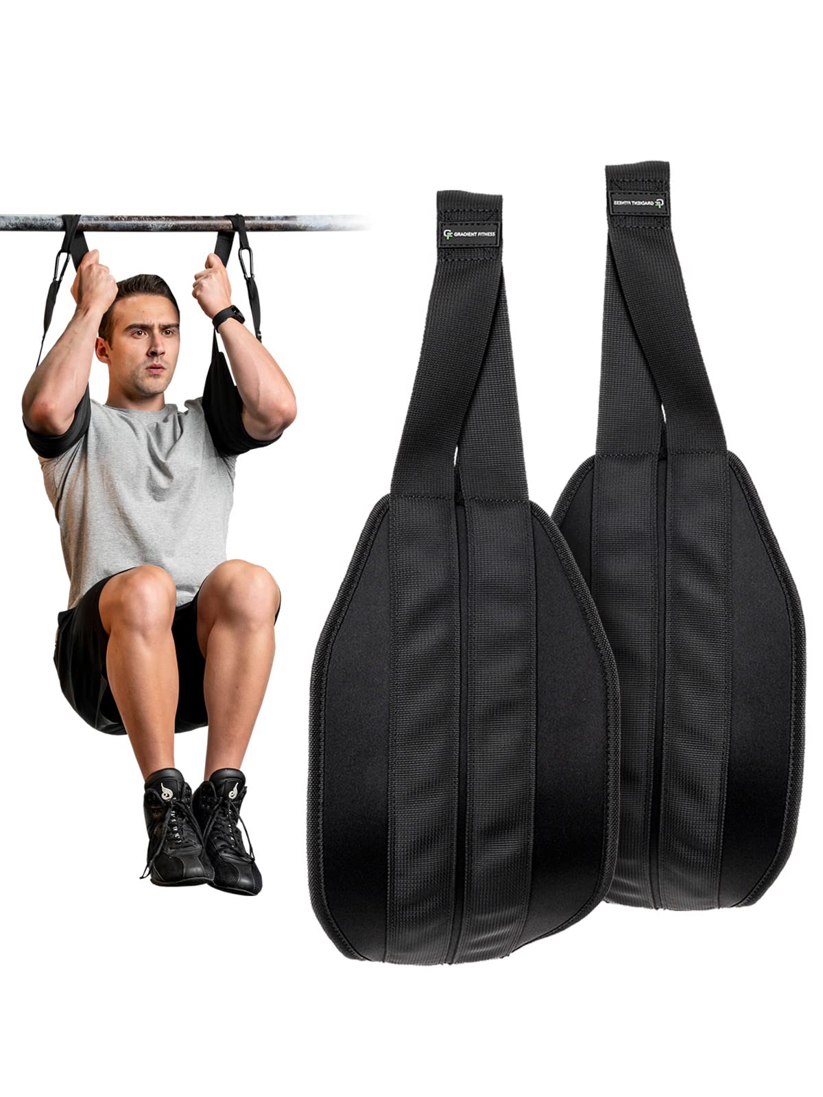 Gradient Fitness Hanging Ab Straps (2 pack), Pull Up Straps, Ab Destroyer,  Ab Straps for Pull Up Bar, Ab Sling Straps, Workout Straps