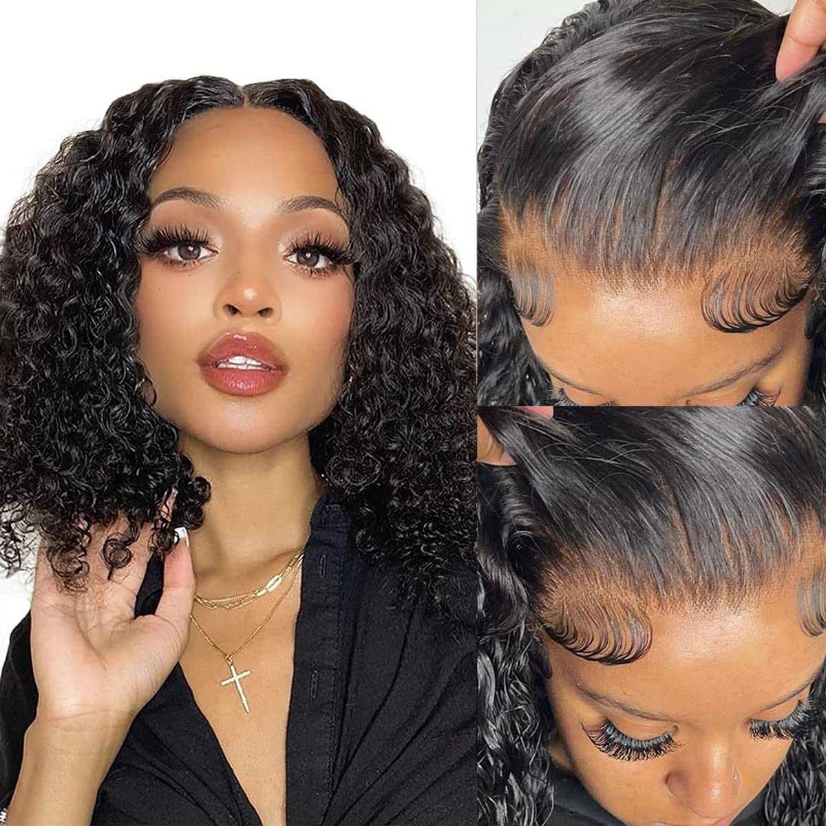 Real Full Lace Human Hair Wigs Body Wave HD Transparent Lace Pre Plucked  Bleached Knots Part Anywhere Whole Lace Wig 180% Density Virgin Remy Hair