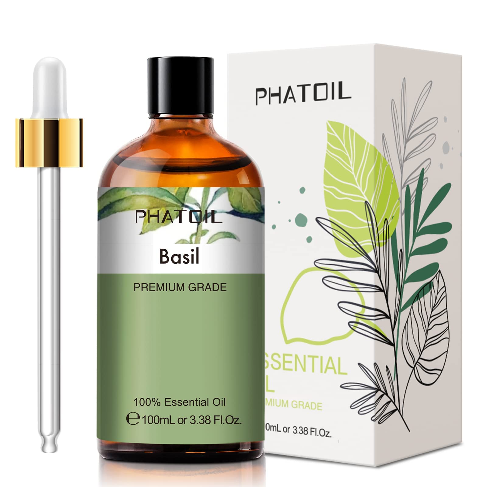 PHATOIL Basil Essential Oil 100ML Pure Premium Grade Basil