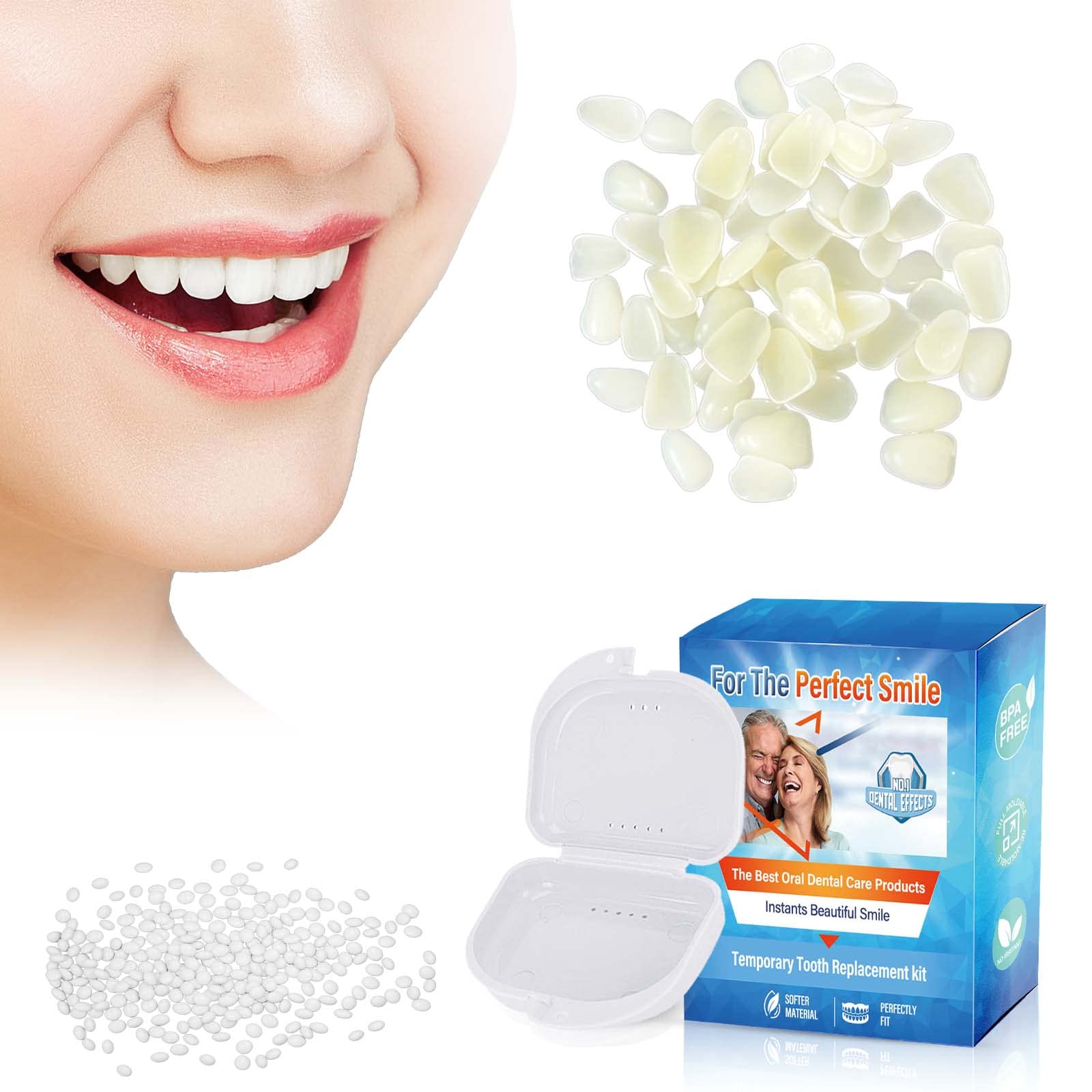 Tooth Repair Kit, Moldable Dental Care Kit for Fixing The Missing