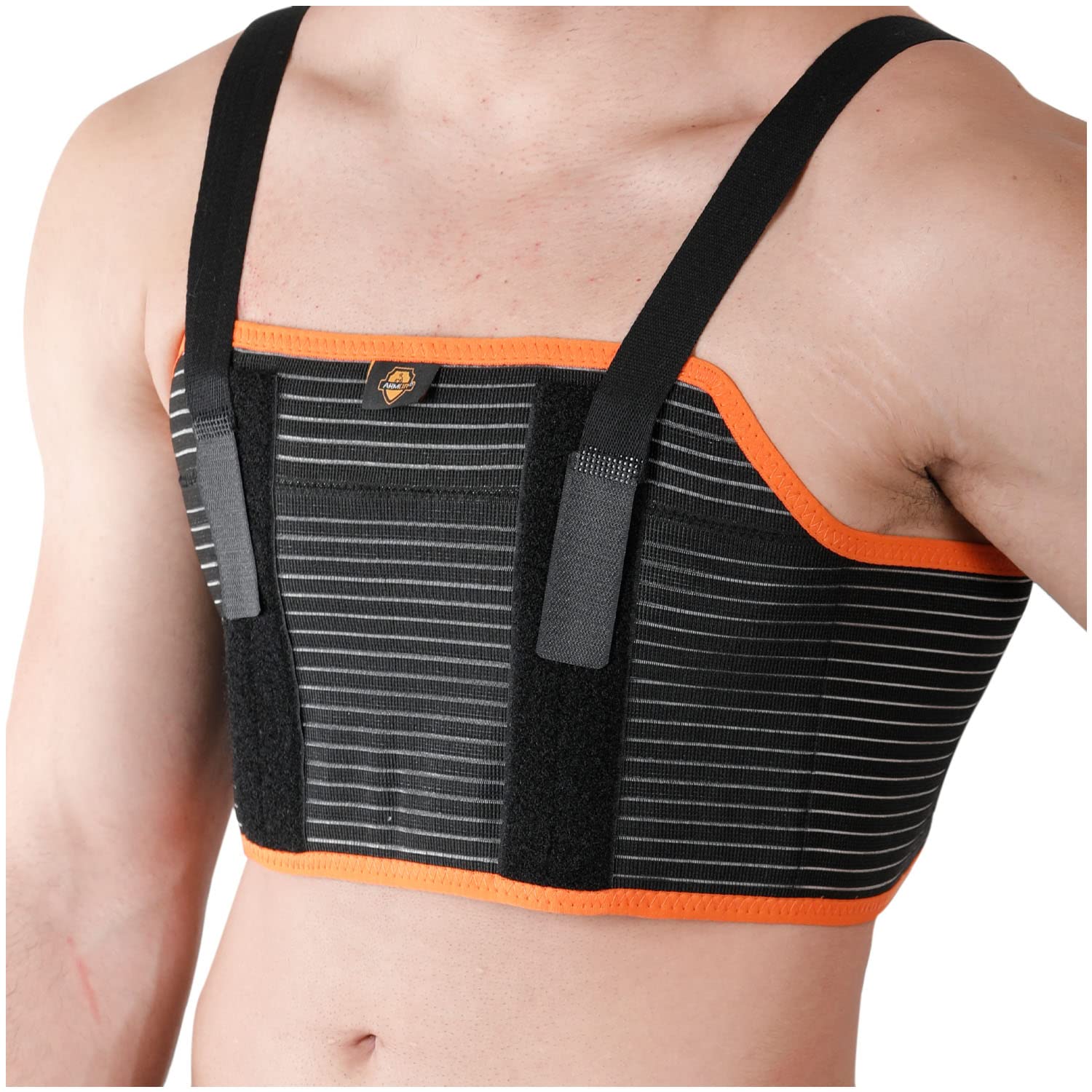 Armor Adult Unisex Chest Support Brace with 2 Metal Inserts to Stabilize  the Thorax after Open Heart Surgery Thoracic Procedure or Fractures of the  Sternum or Rib Cage Black Color Size Medium