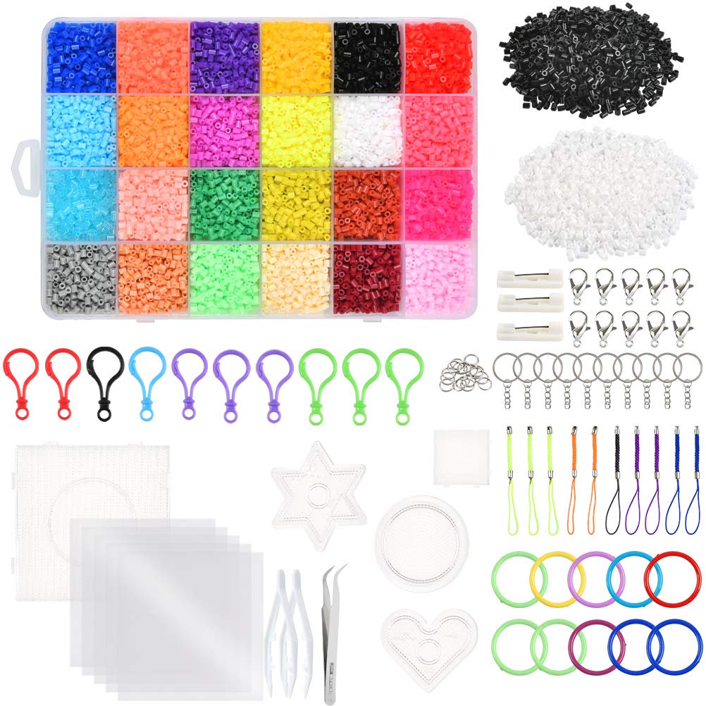 BUYGOO 13000Pcs 2.6mm Mini Fuse Bead Kit, Pixel Art Bead, 24 Colors DIY Art  Craft Fuse Beads Set, Perler Beads for Adults and DIY Enthusiasts with  Pegboards, Pattern Cards, Tweezers and Ironing
