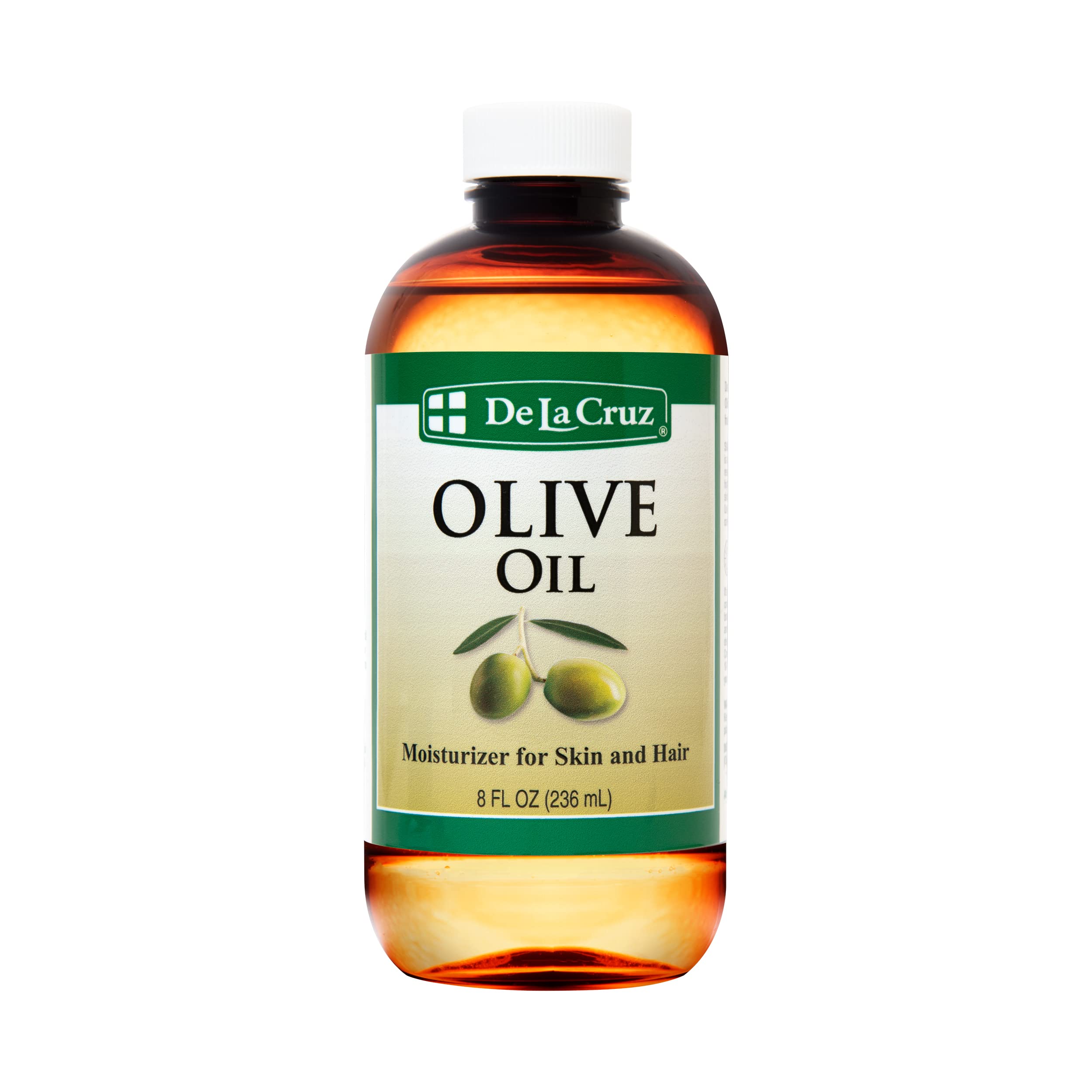 De La Cruz Pure Olive Oil - Natural Expeller Pressed Olive Oil for Hair and  Skin - Lightweight Body Oil for Dry Skin 8 Fl Oz