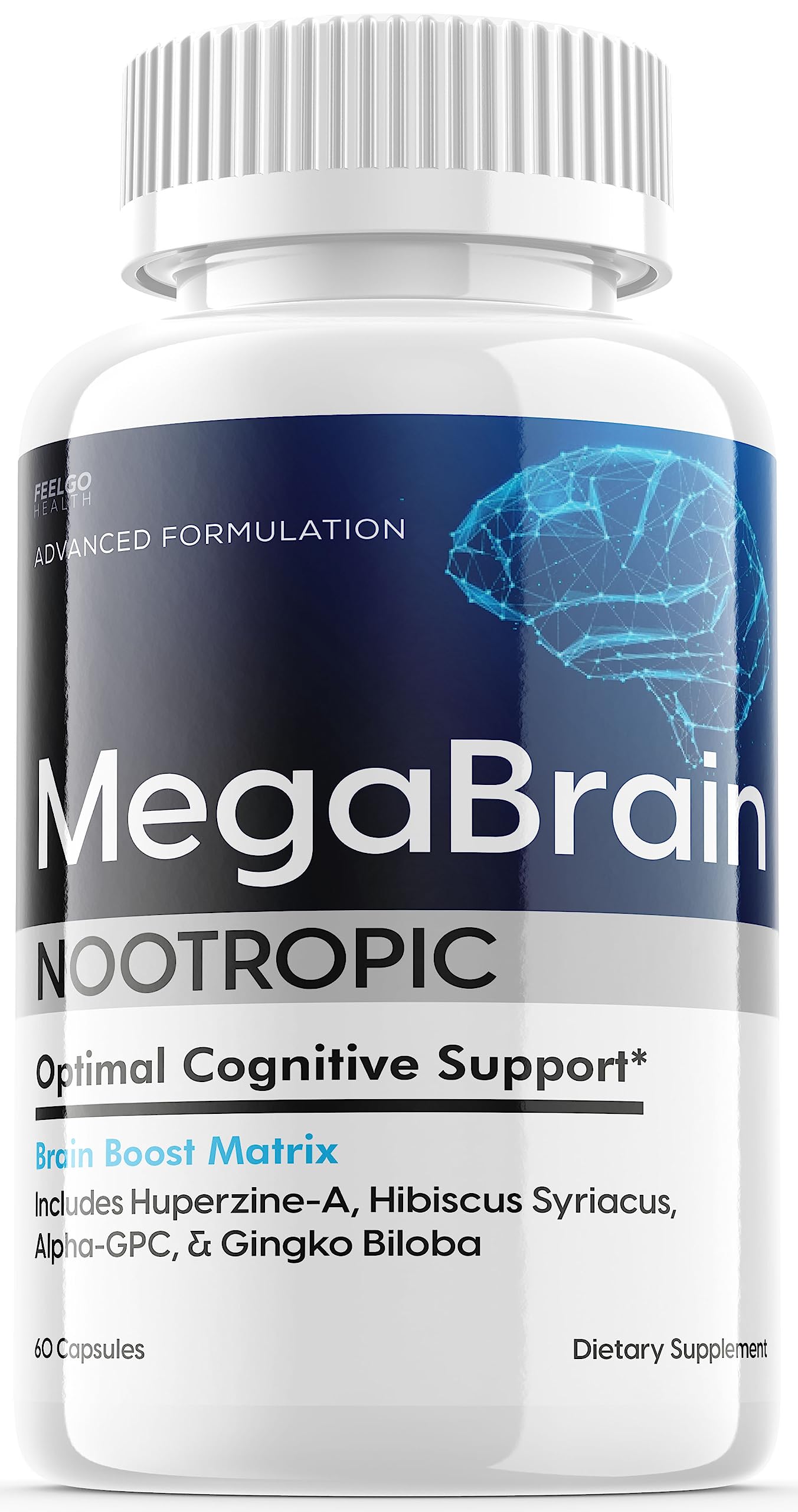 MegaBrain Nootropic - Mega Focus Advanced Nootropic Brain Mega Brain Brian Mega  Brain Mega Brain Nootropics Mega Brain Pills Megabrain Megabrain Nootropics  30 Capsules for 1 Month