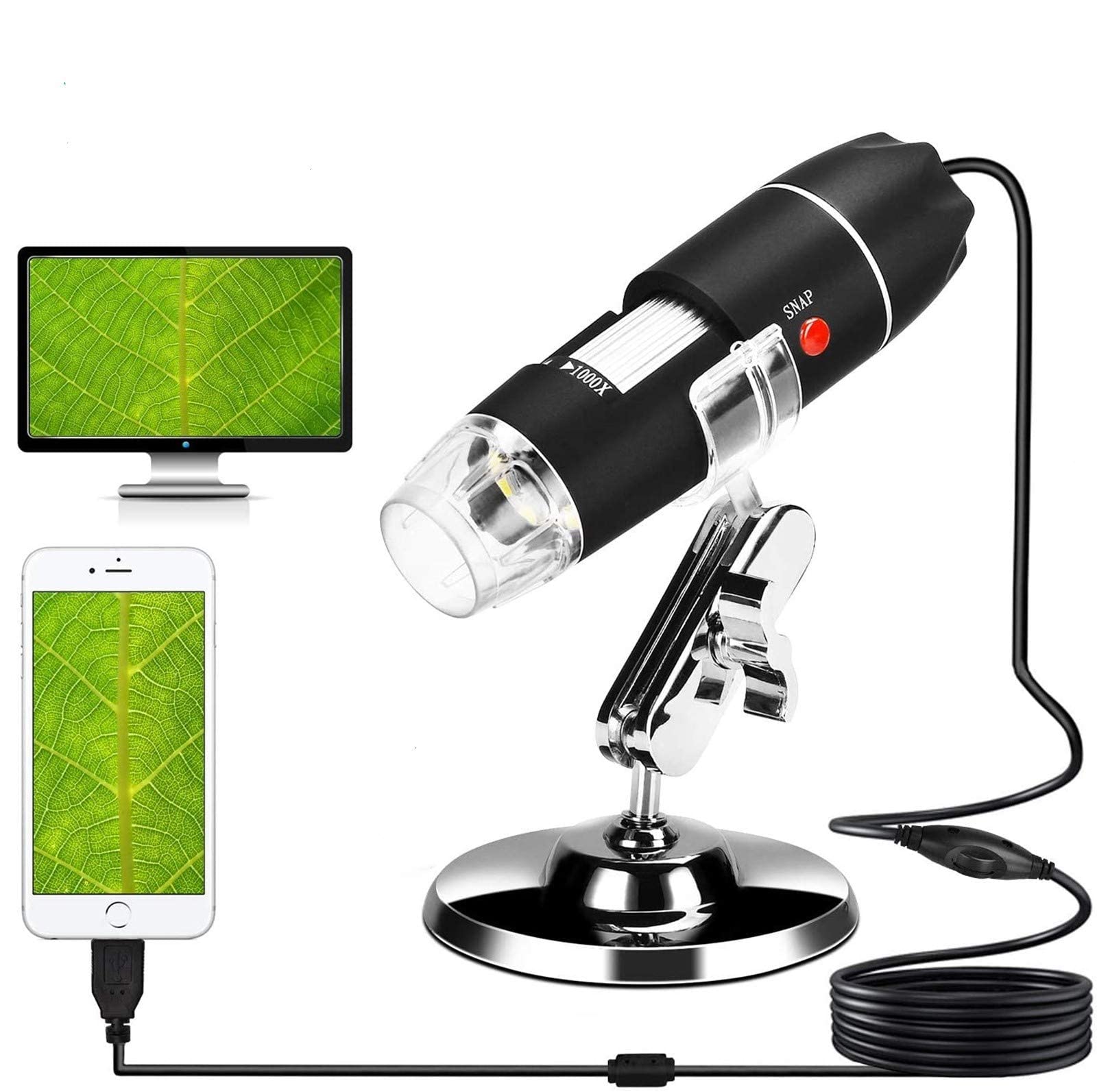 Microscope numérique USB 1000X 3 en 1 Type C, Micr – Grandado