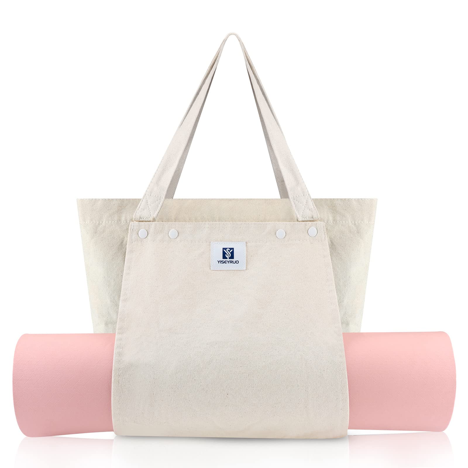Personalised Yoga Tote Bag Moon and Sun , Yoga Mat Bag, Yoga Mat Pocket,  Pilates Mat Bag, Organic Cotton Tote - Embroidery