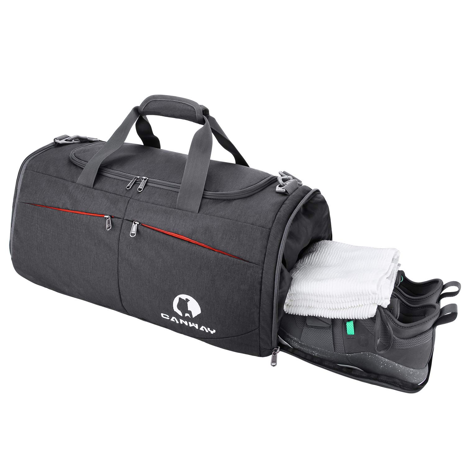 Sports Duffle Bag, Gym Bag With Wet Pocket & Shoes Compartment