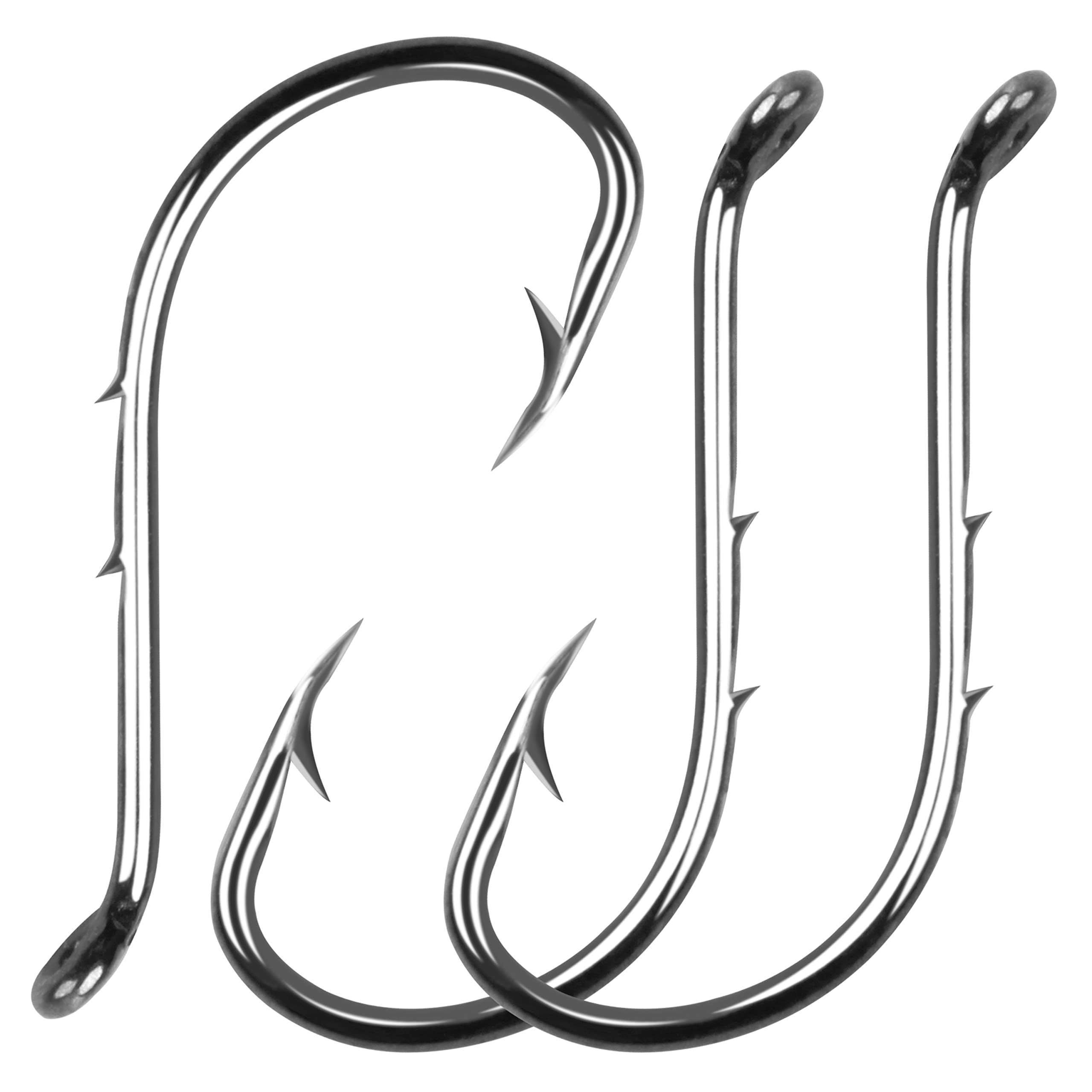 KATYUSHA 100Pcs/lot Barbed Single Hooks 6#-11/0# Big Eye Fishhooks High  Carbon Steel Sharp Carp Jigging Fishing Hooks Tackle