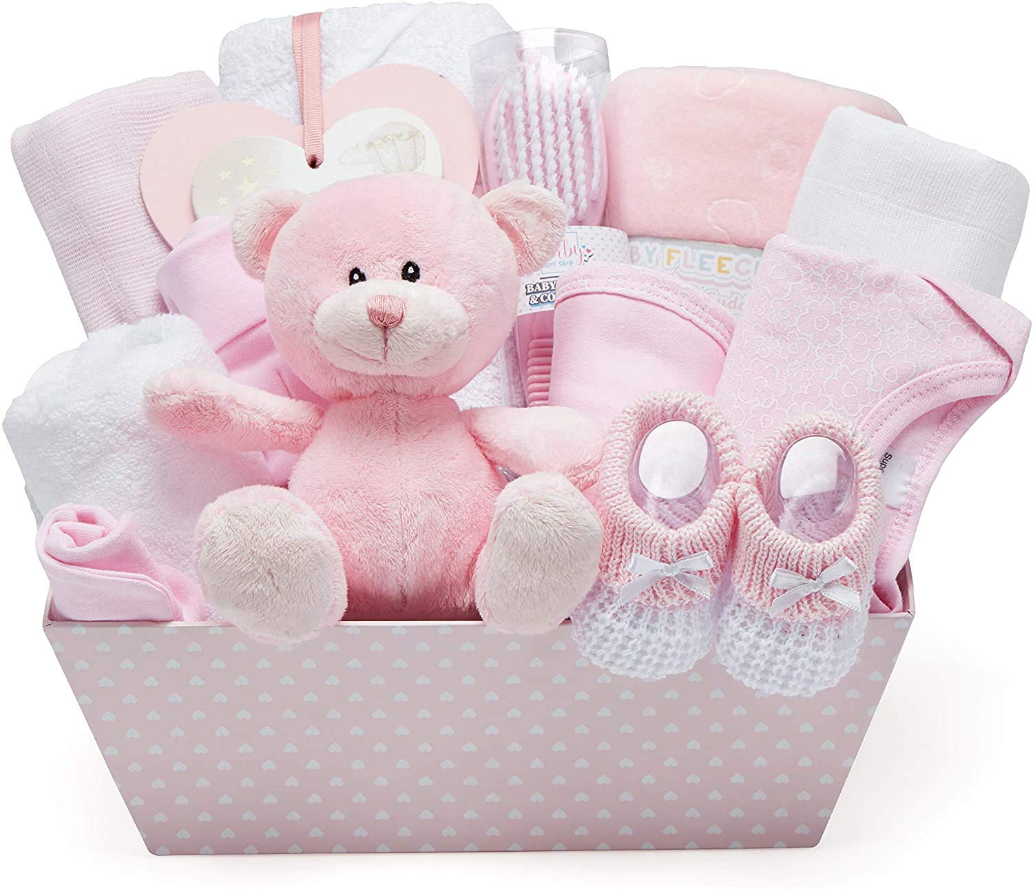 The Welcome Newborn Baby Girl Celebration & Gift Basket - champagne gift  baskets - USA delivery