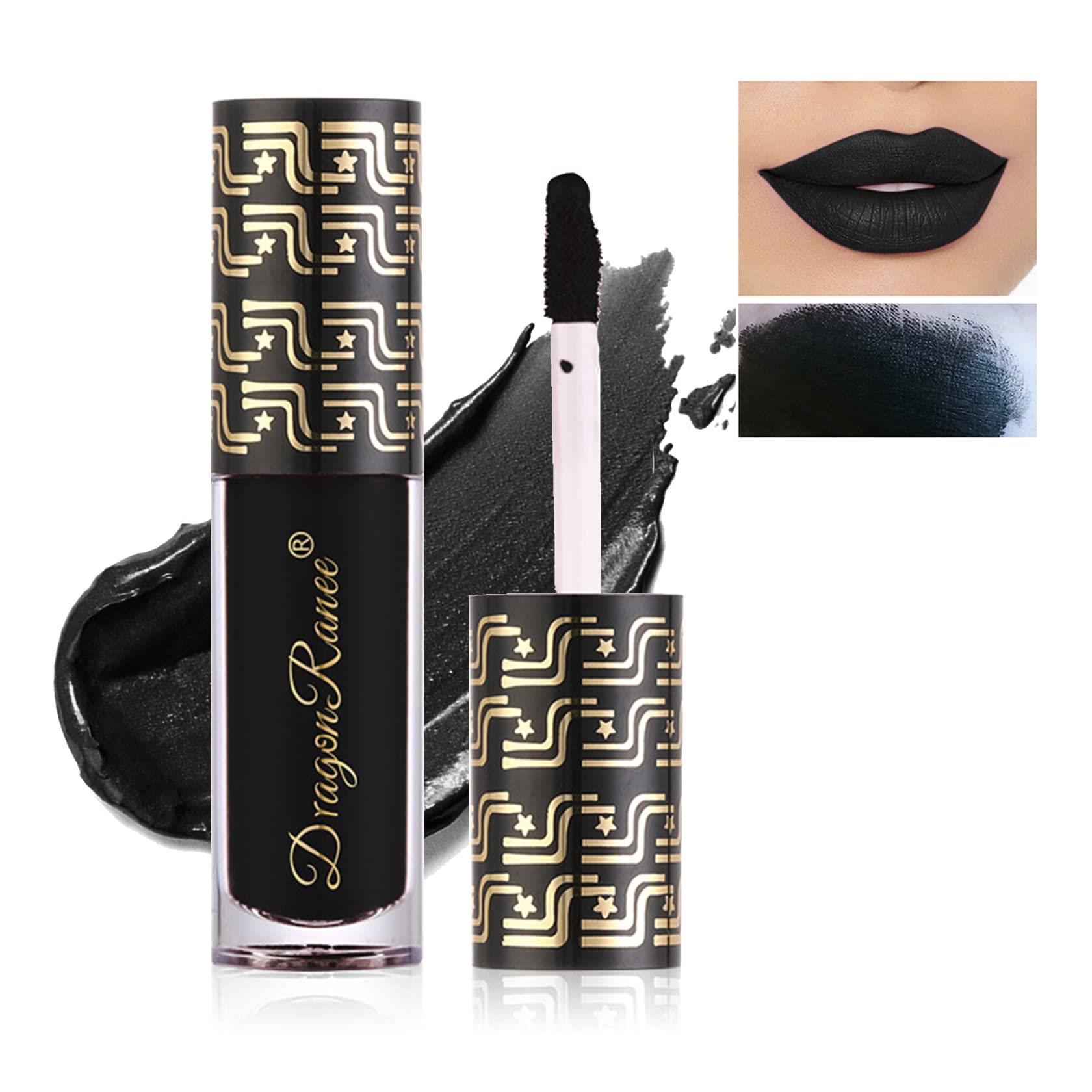  NVLEPTAP Matte Black Lipstick Lip Liner Set Black Lip